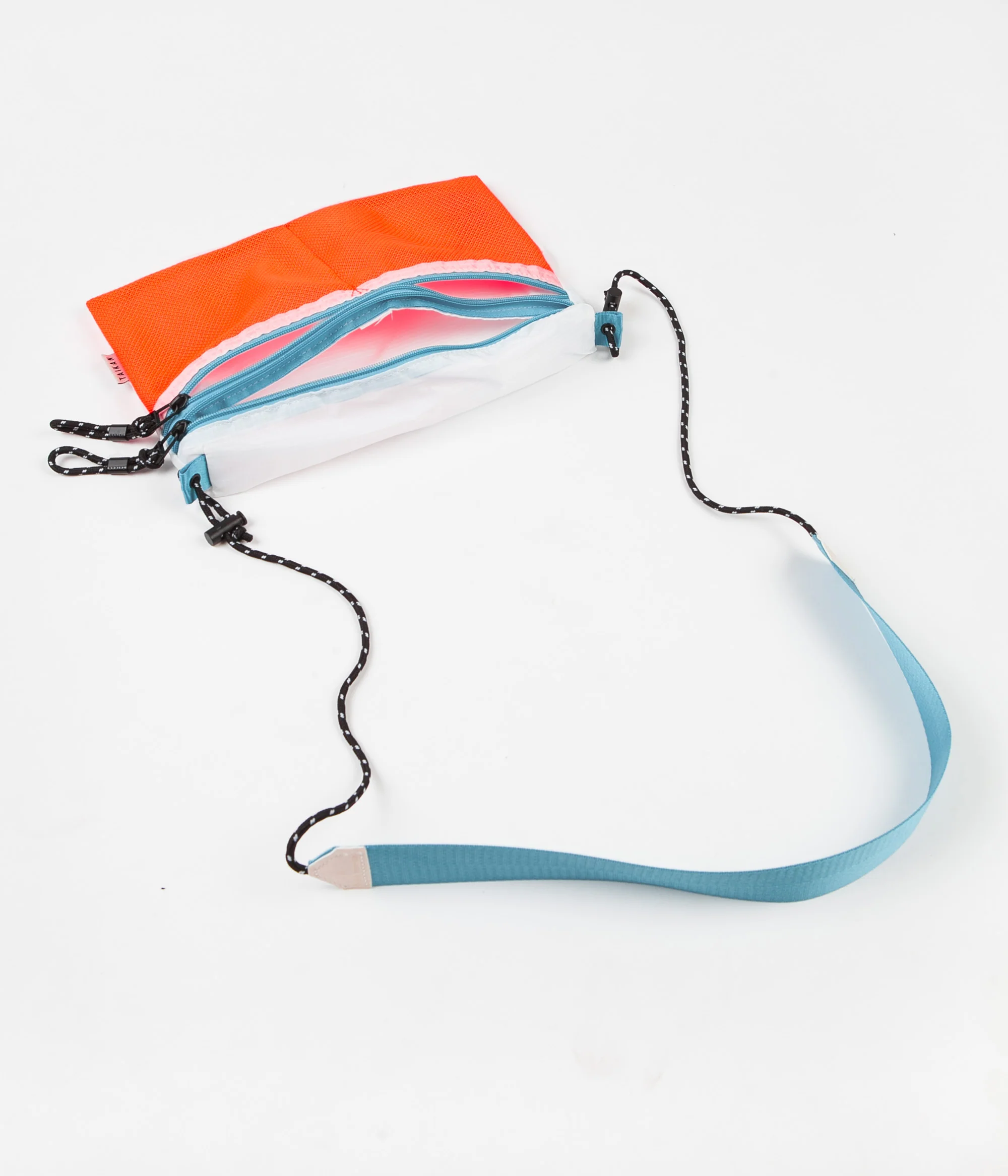 Taikan Everything Sacoche Bag - Orange / White / Teal - Large - Image 4