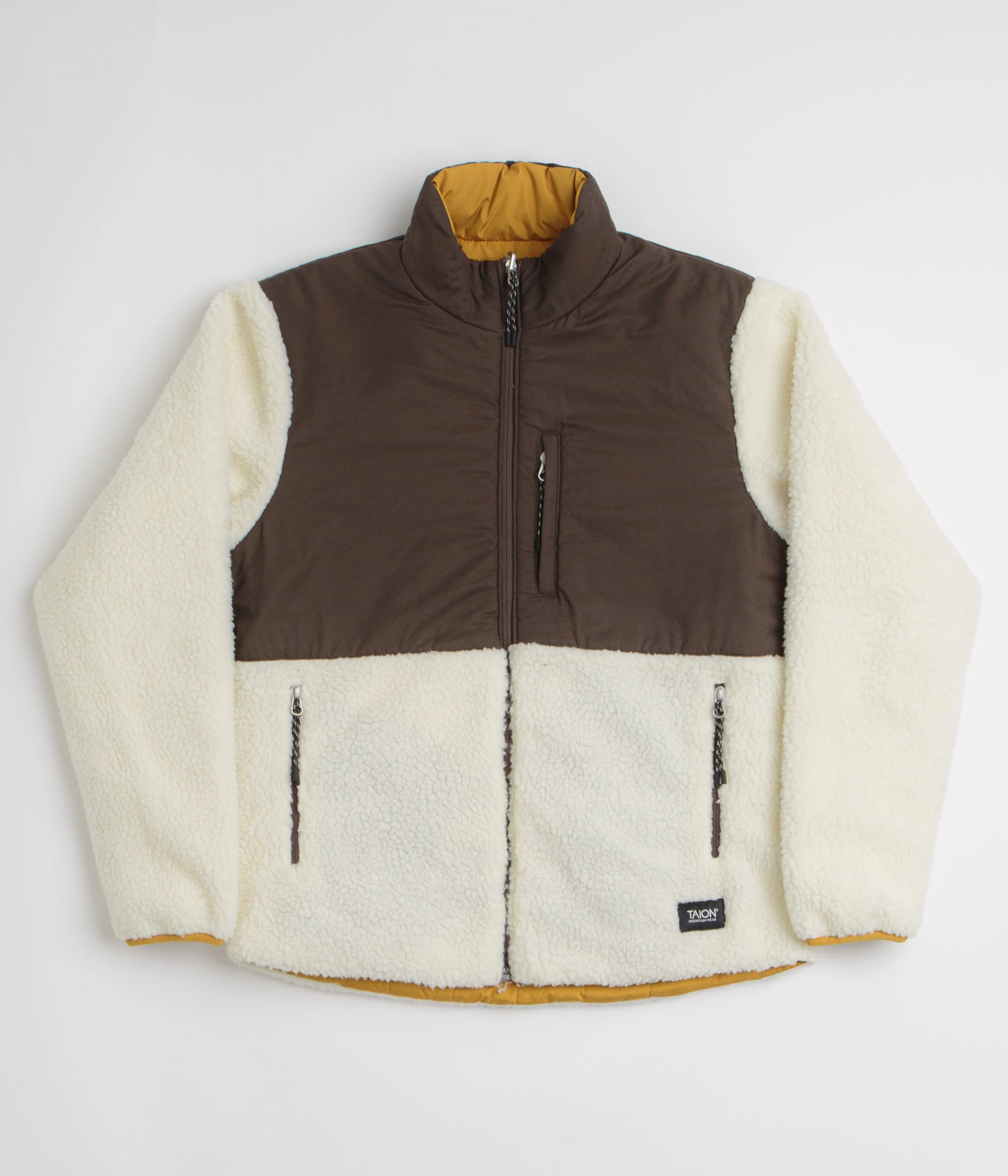 Taion Reversible Down Jacket - Camel / Dark Chocolate / Ivory - Image 2