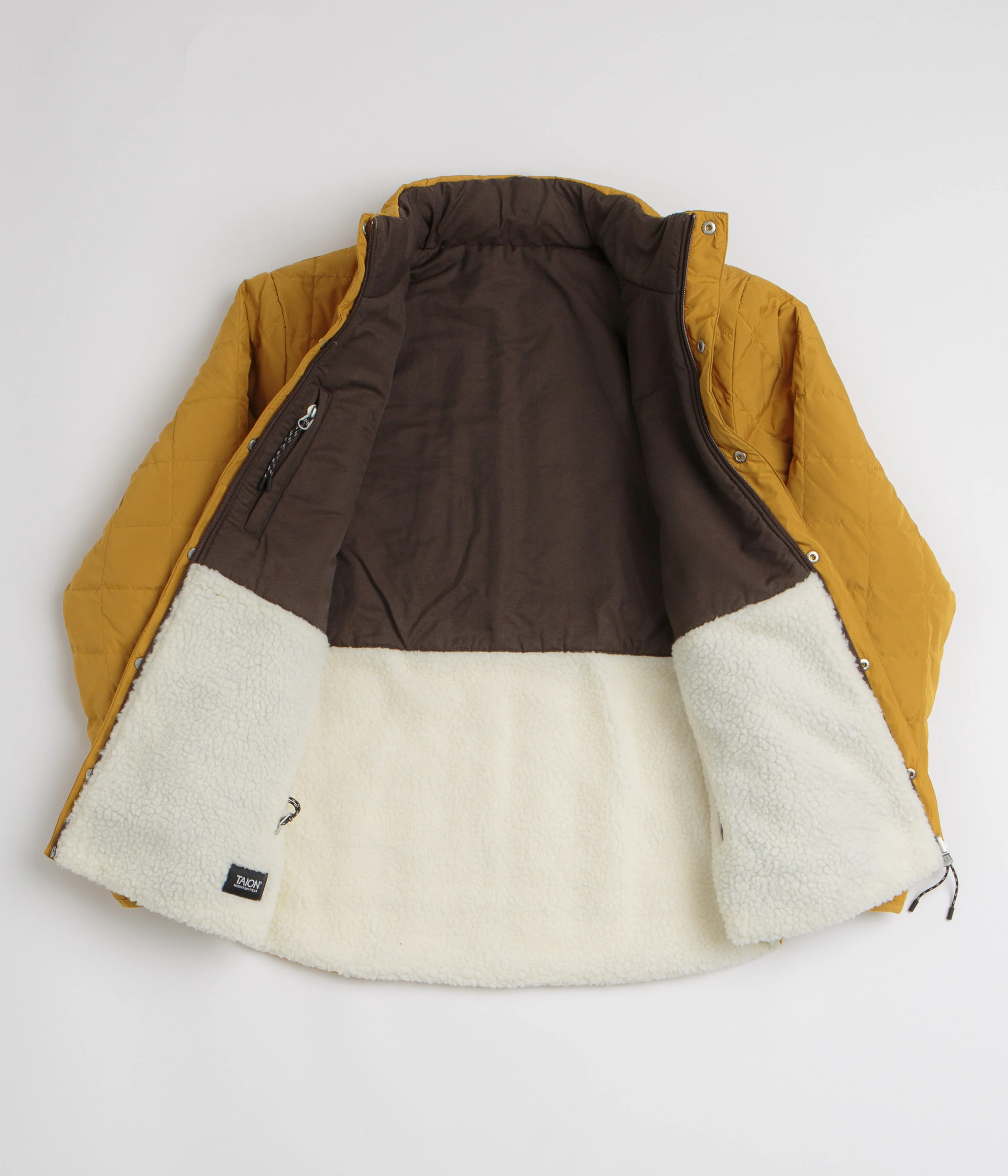 Taion Reversible Down Jacket - Camel / Dark Chocolate / Ivory - Image 3