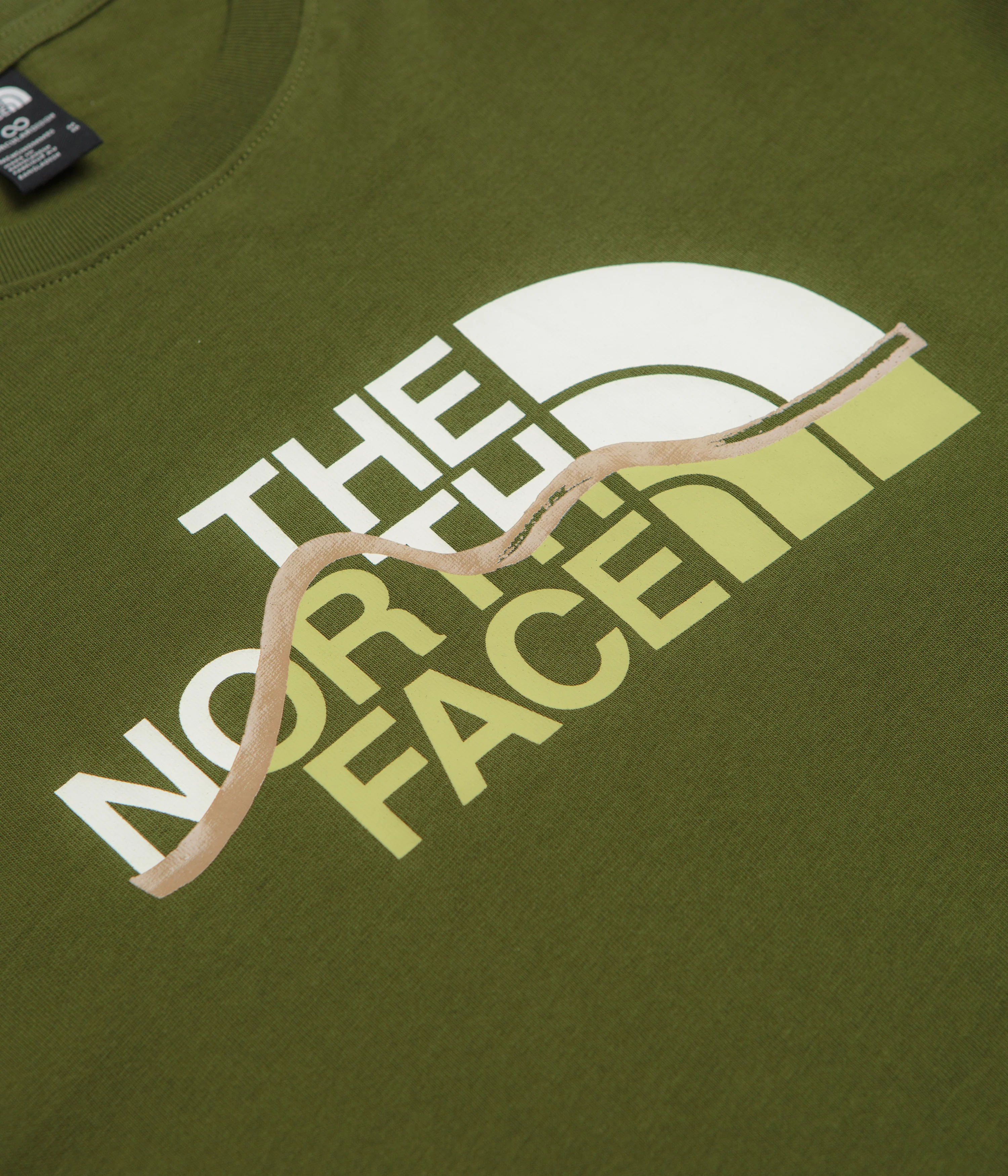 The North Face Mountain Line T-Shirt - Woodland Green - Image 3