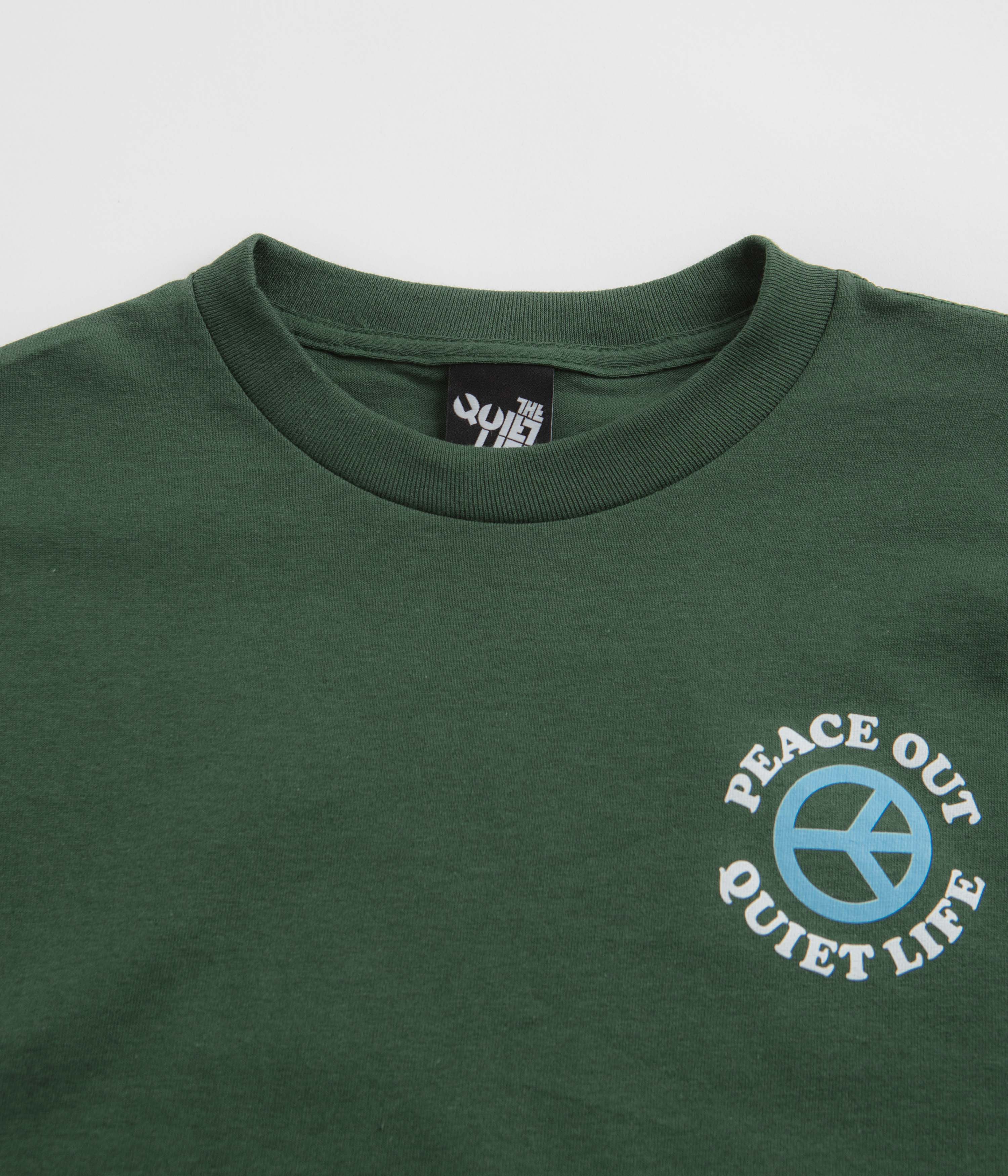 The Quiet Life Peace Out T-Shirt - Hunter Green - Image 3