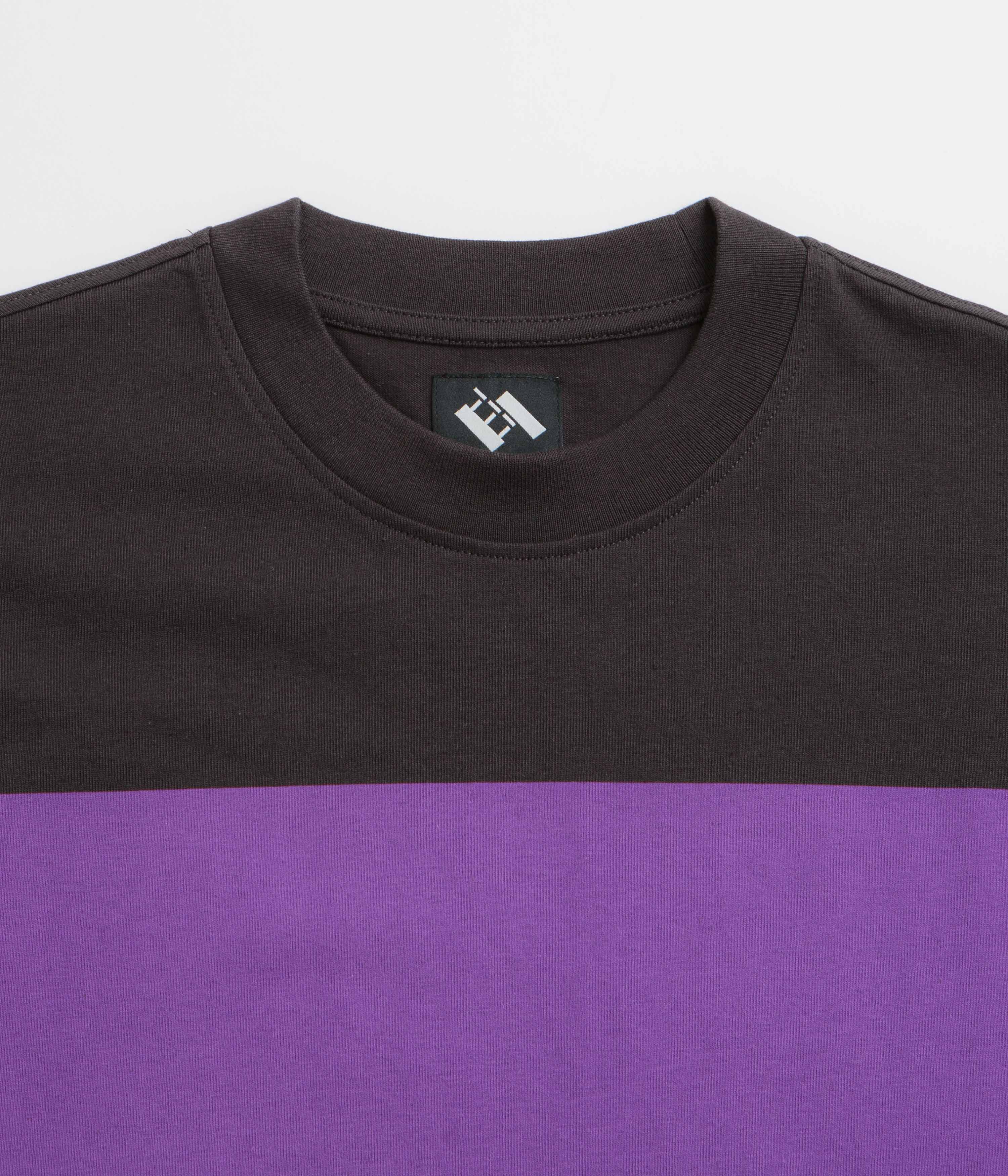 The Trilogy Tapes Block T-Shirt - Black / Red/ Purple - Image 2