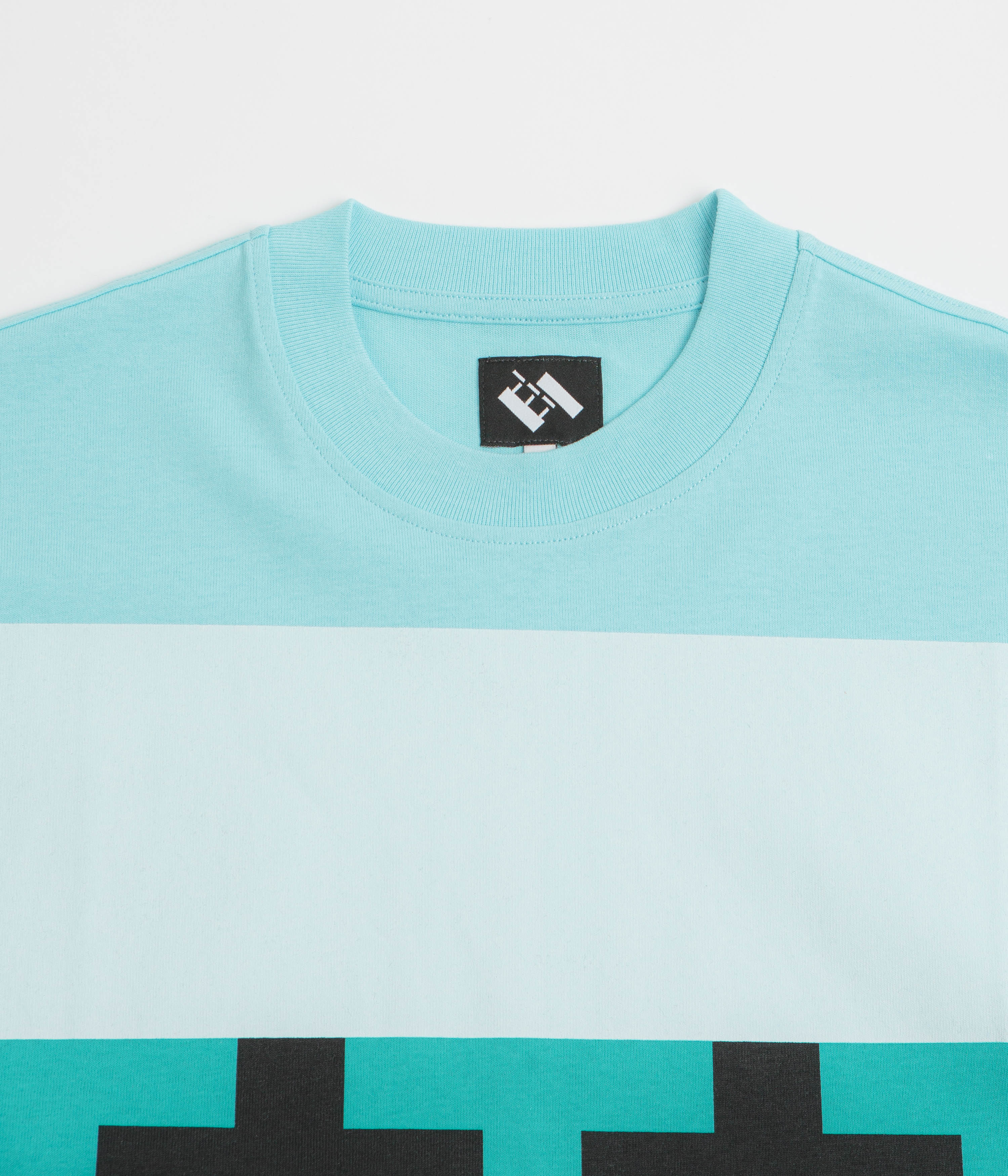The Trilogy Tapes Block T-Shirt - Blue / Blue - Image 2