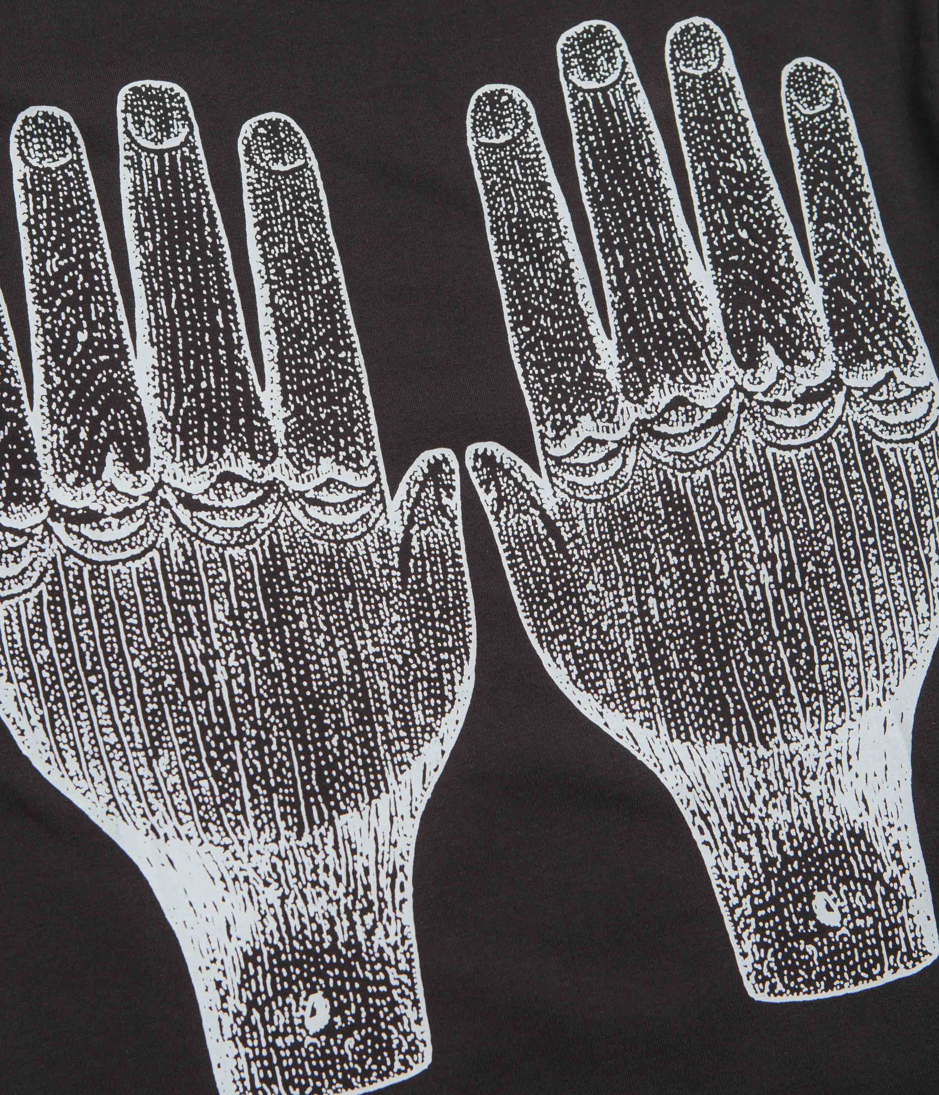 The Trilogy Tapes Face Figures Hands T-Shirt - Black - Image 5