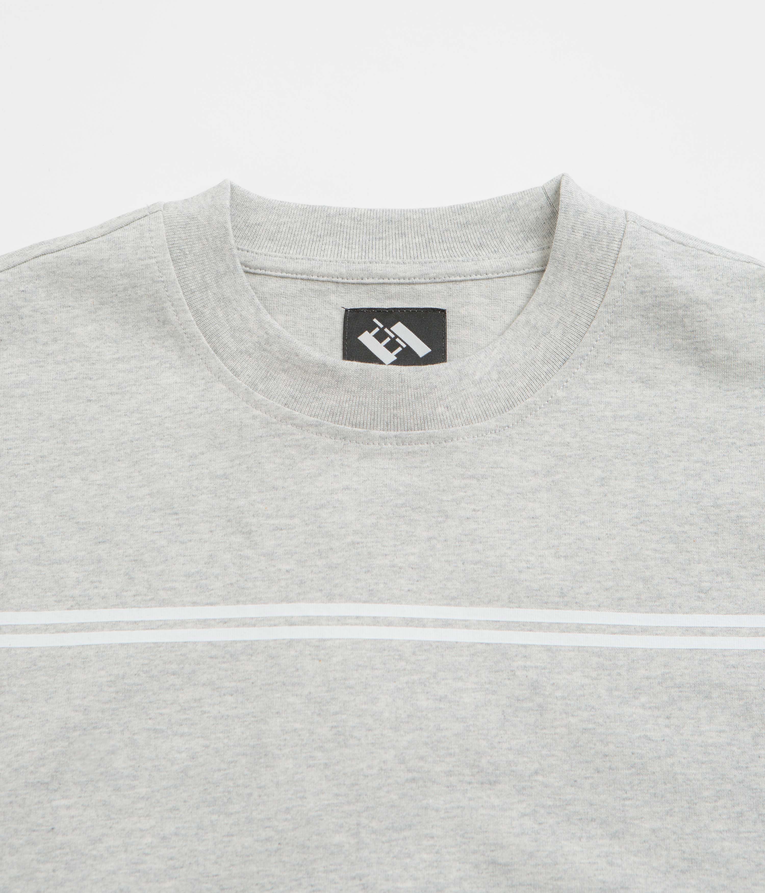 The Trilogy Tapes Logo Outline T-Shirt - Grey Marl - Image 2