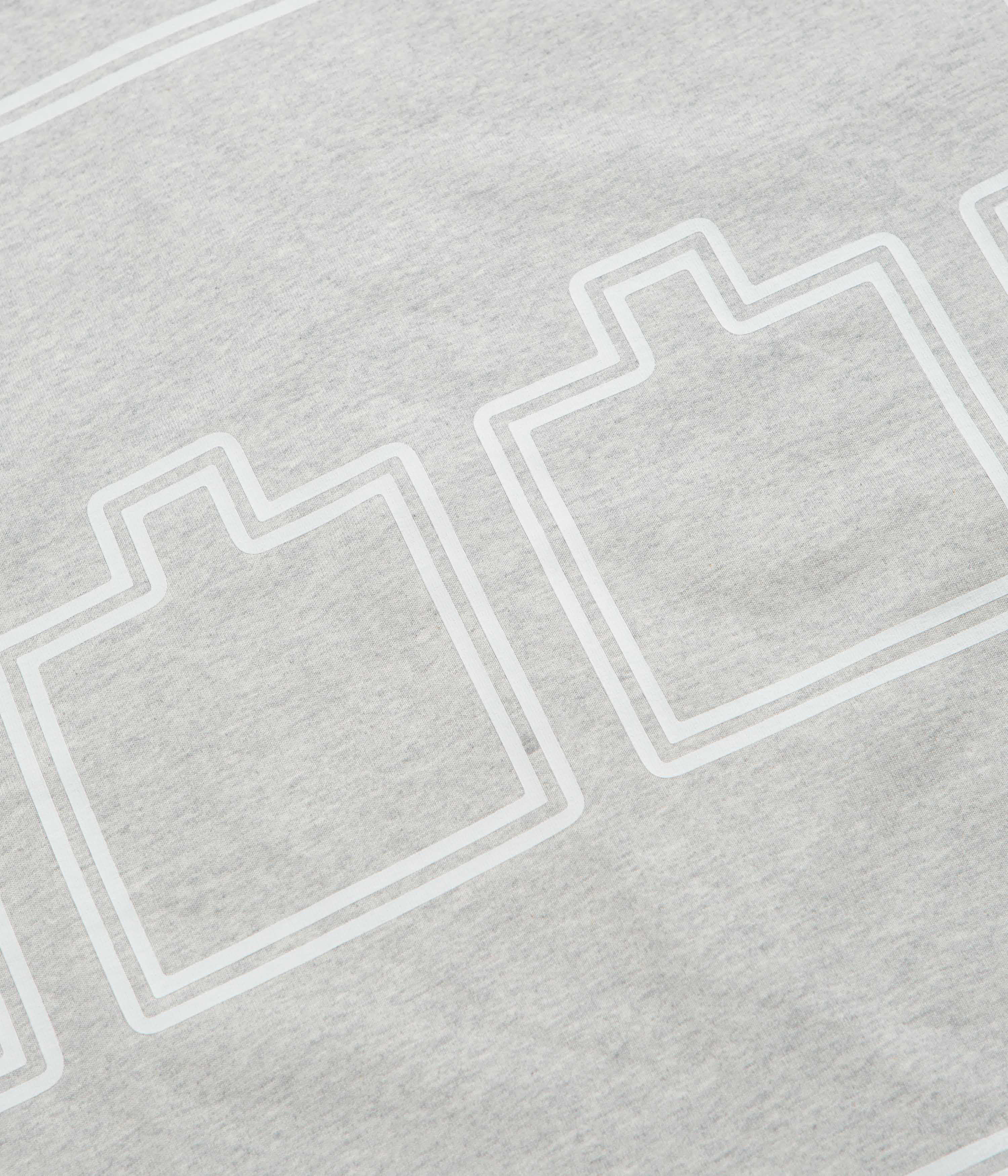 The Trilogy Tapes Logo Outline T-Shirt - Grey Marl - Image 3