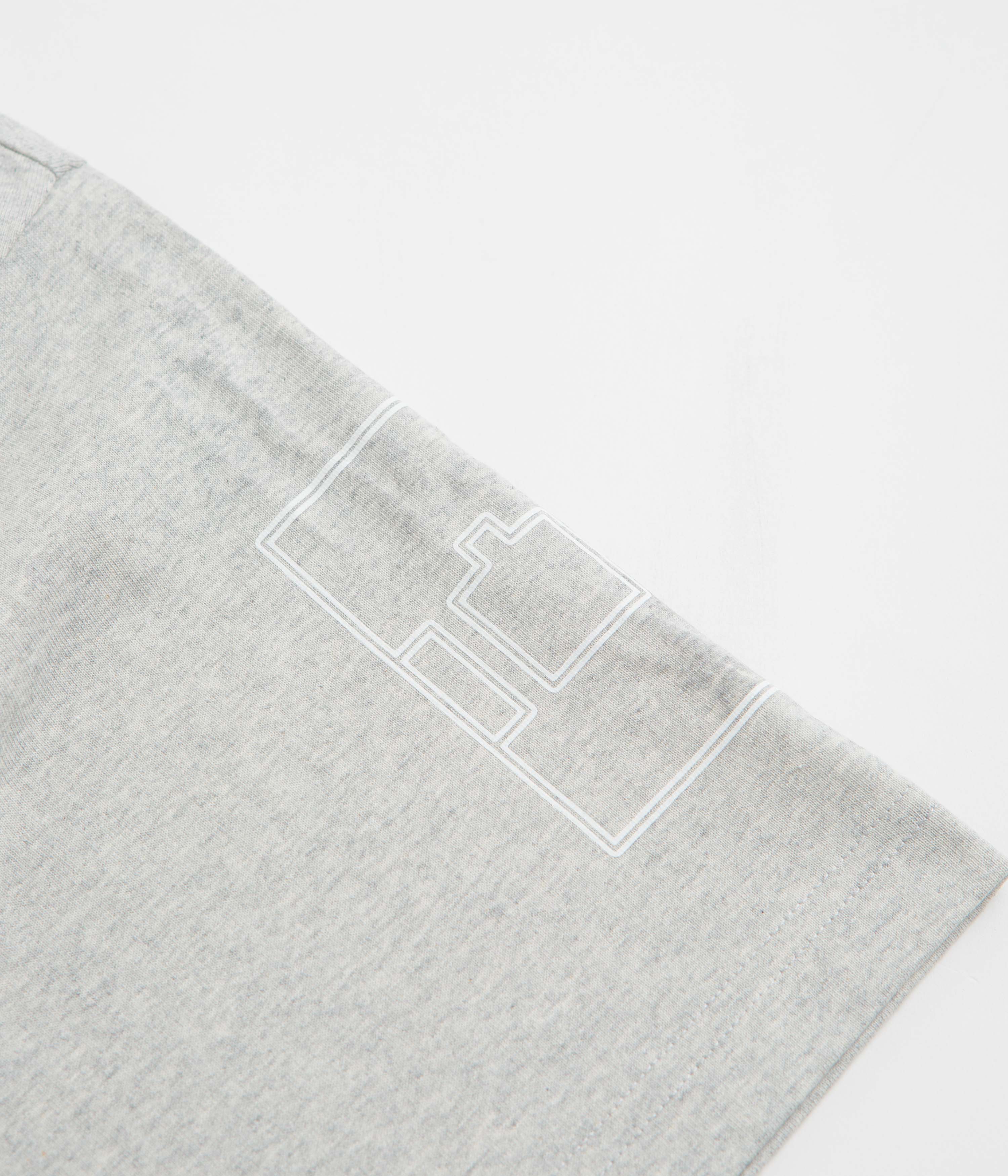 The Trilogy Tapes Logo Outline T-Shirt - Grey Marl - Image 4