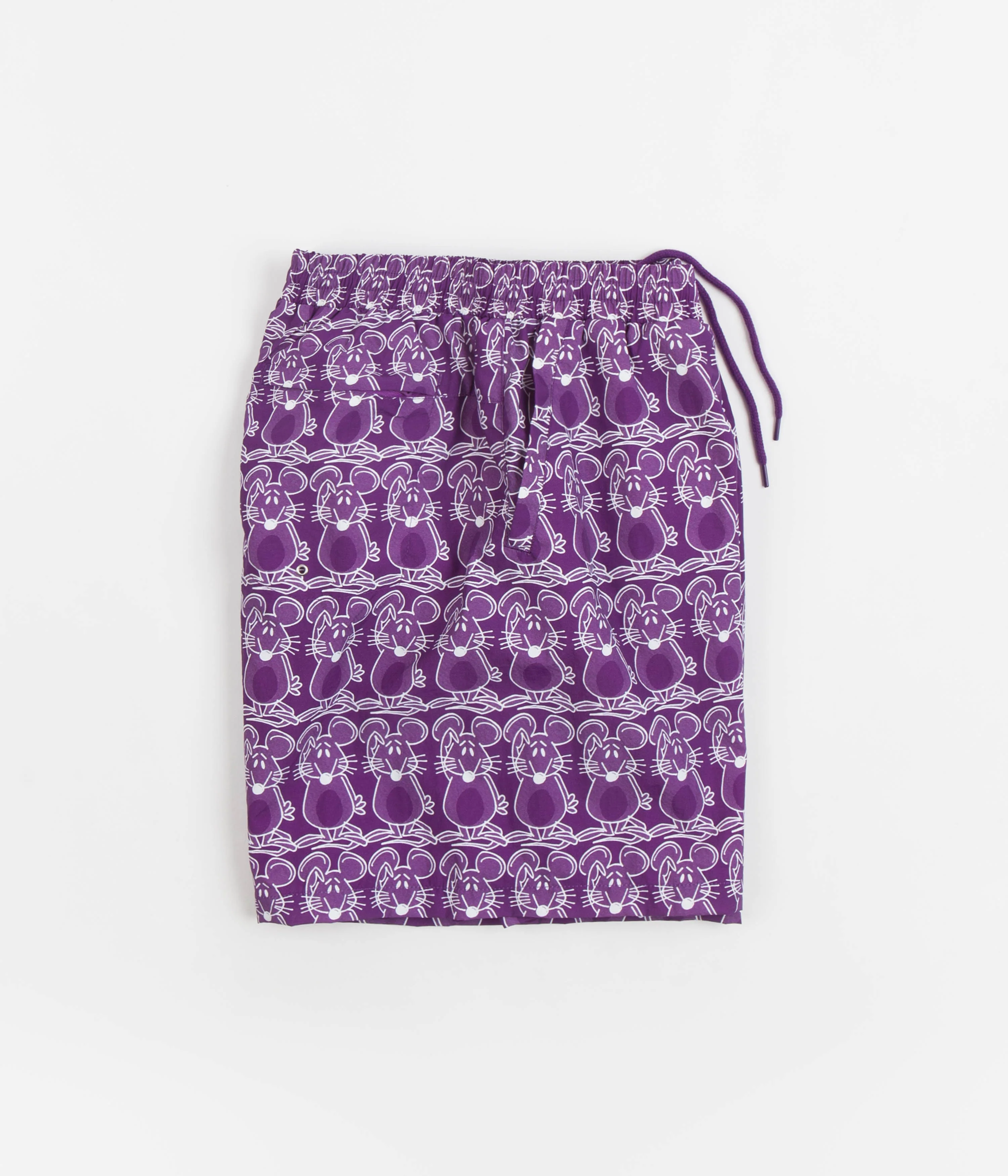 The Trilogy Tapes Mouse Swim Shorts - Purple / White - Image 2