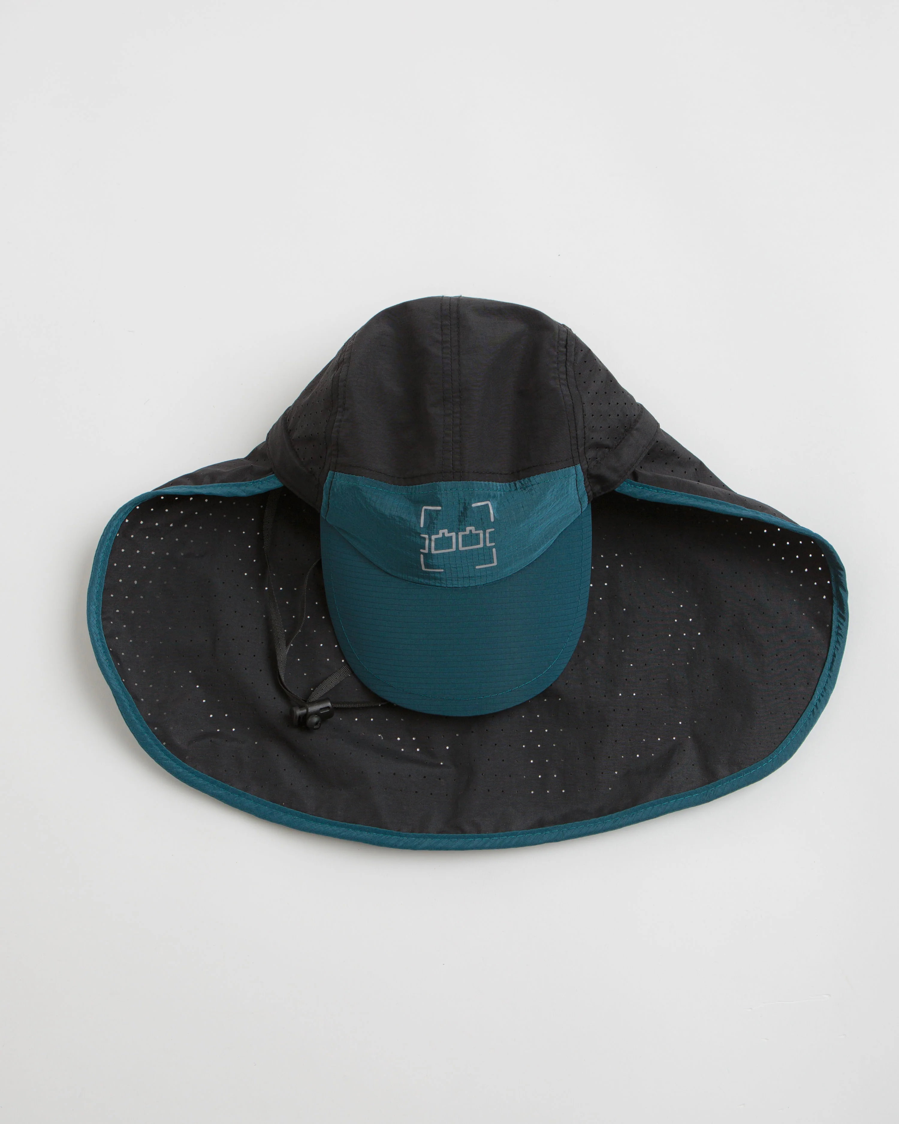The Trilogy Tapes Neck Cape Trail Cap - Blue / Black - Image 2