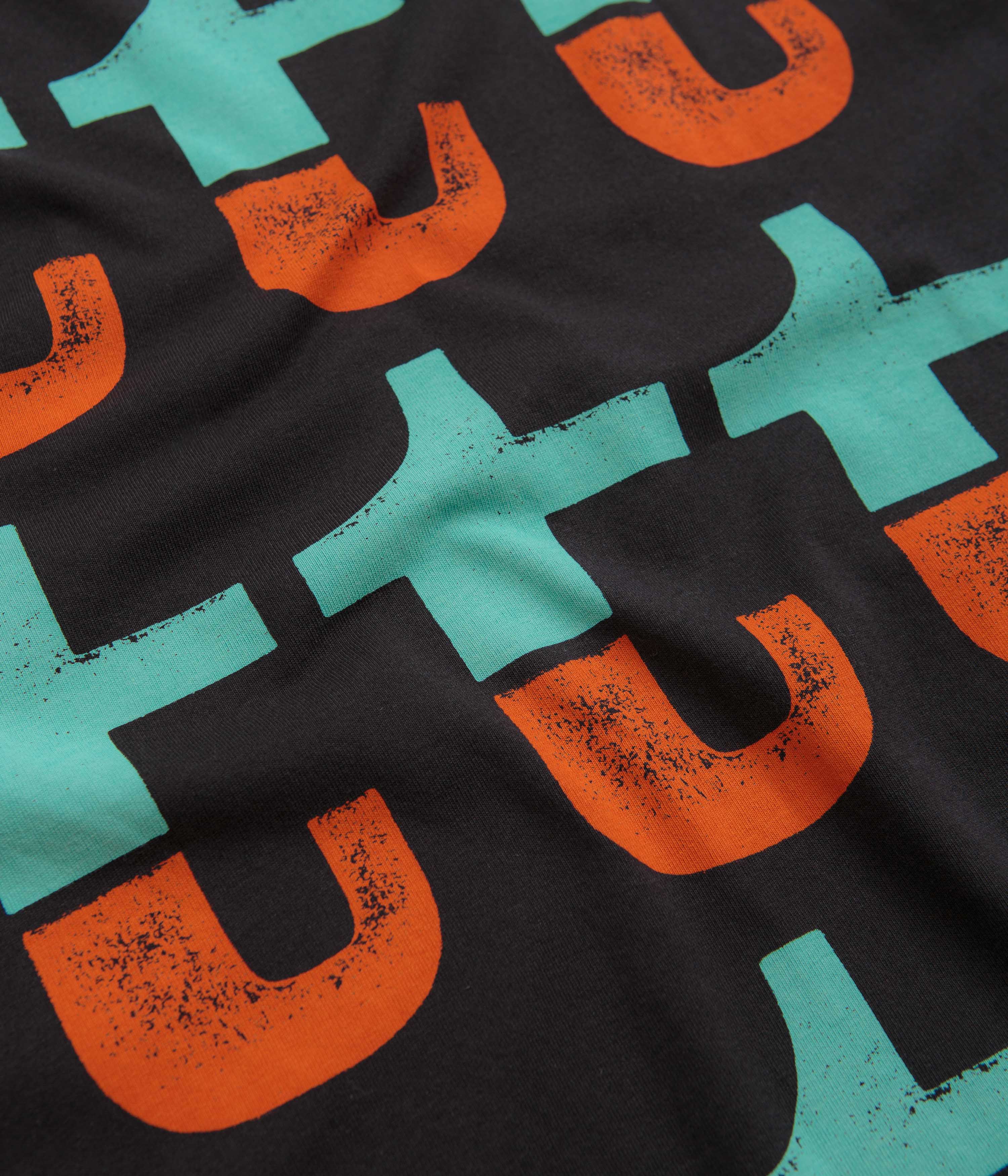 The Trilogy Tapes Orange And Turquoise Long Sleeve T-Shirt - Black - Image 3