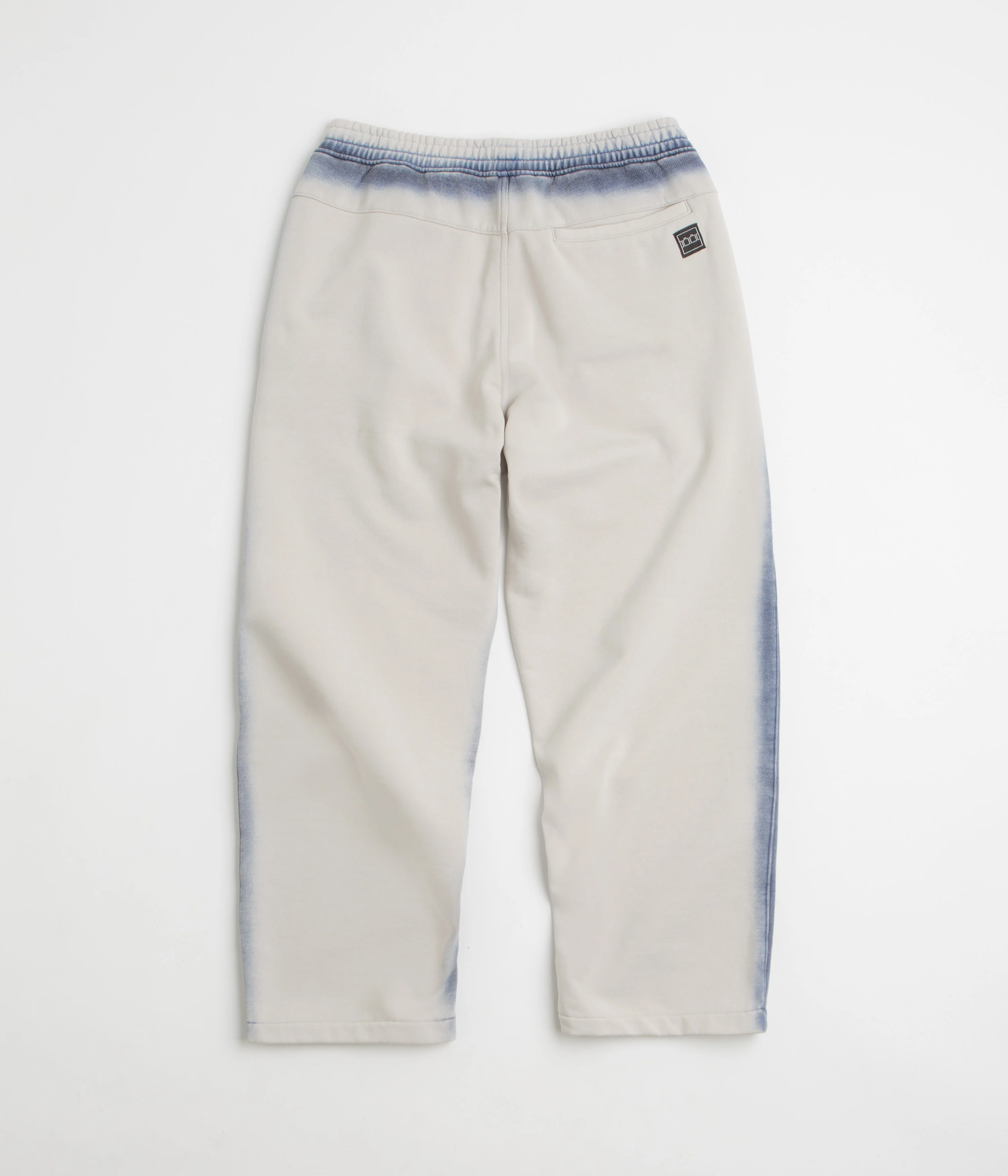 The Trilogy Tapes Overdye Open Hem Sweatpants - Grey / Blue - Image 3