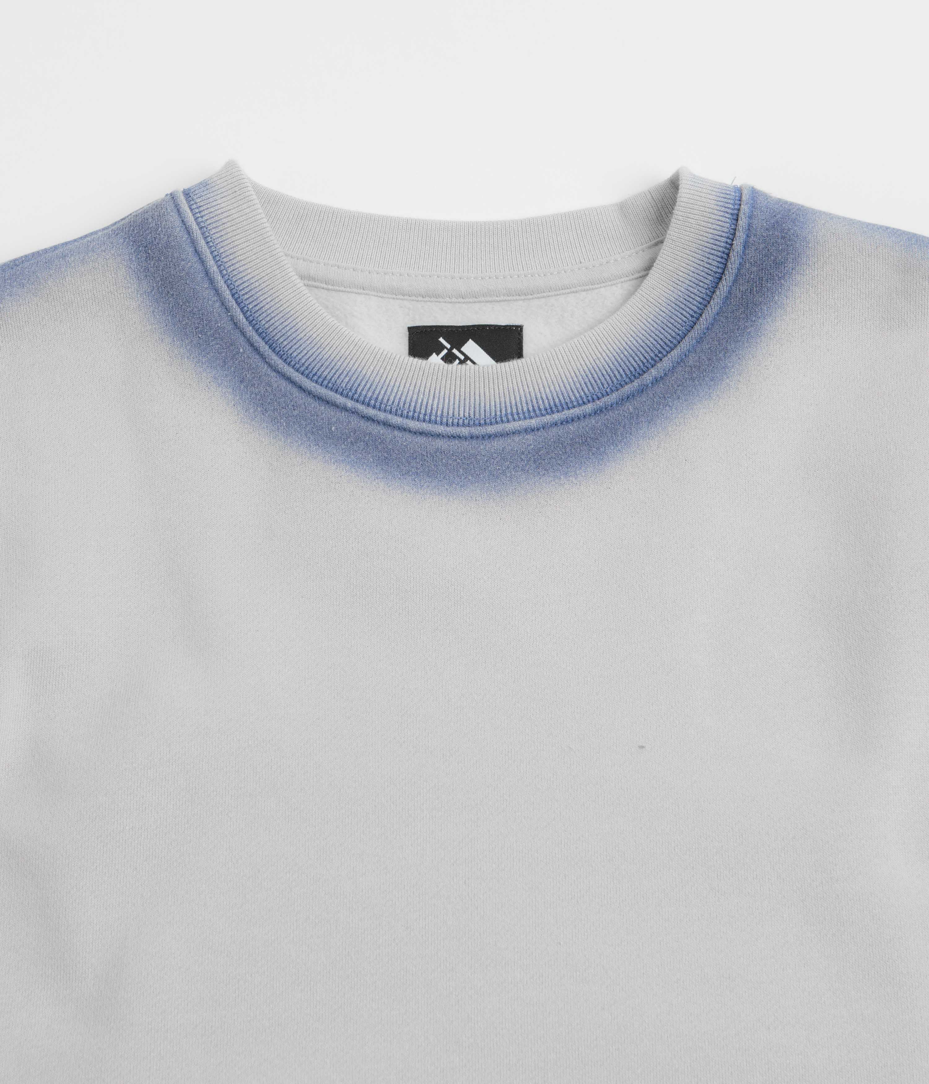 The Trilogy Tapes Overdyed Crewneck Sweatshirt - Grey / Blue - Image 2