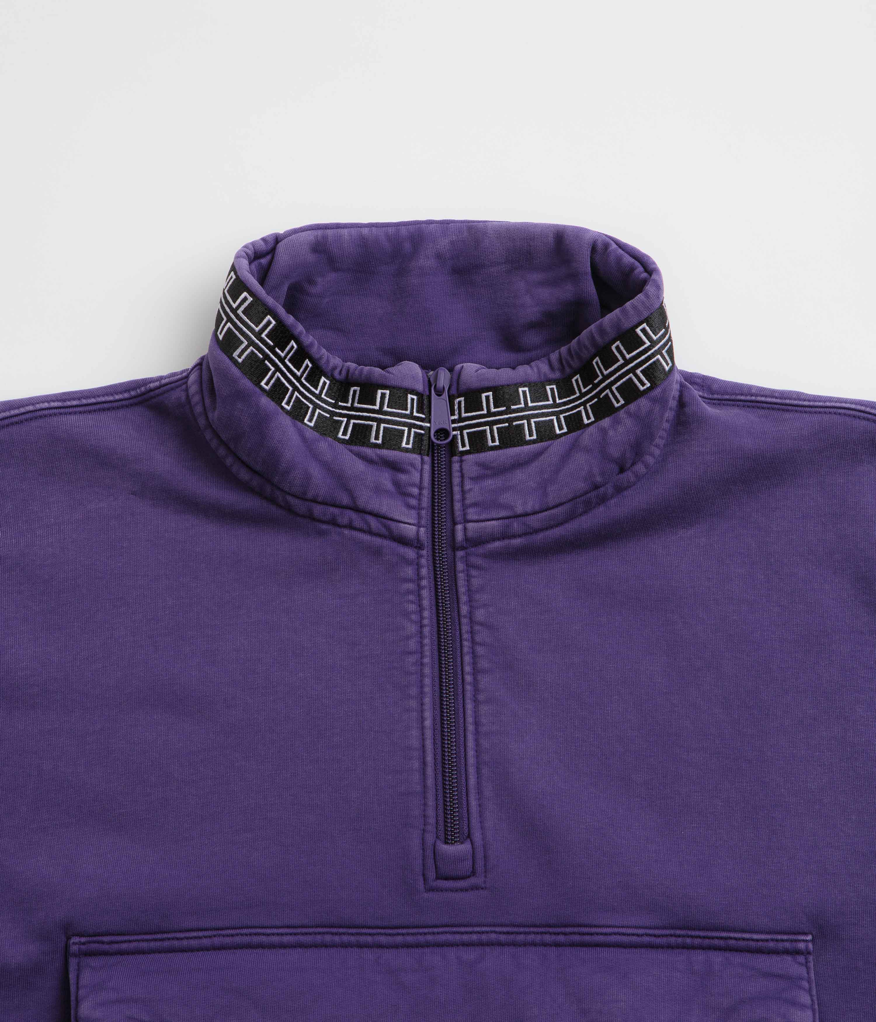 The Trilogy Tapes Pulse Tape Funnel Neck Sweatshirt - Purple - Image 2