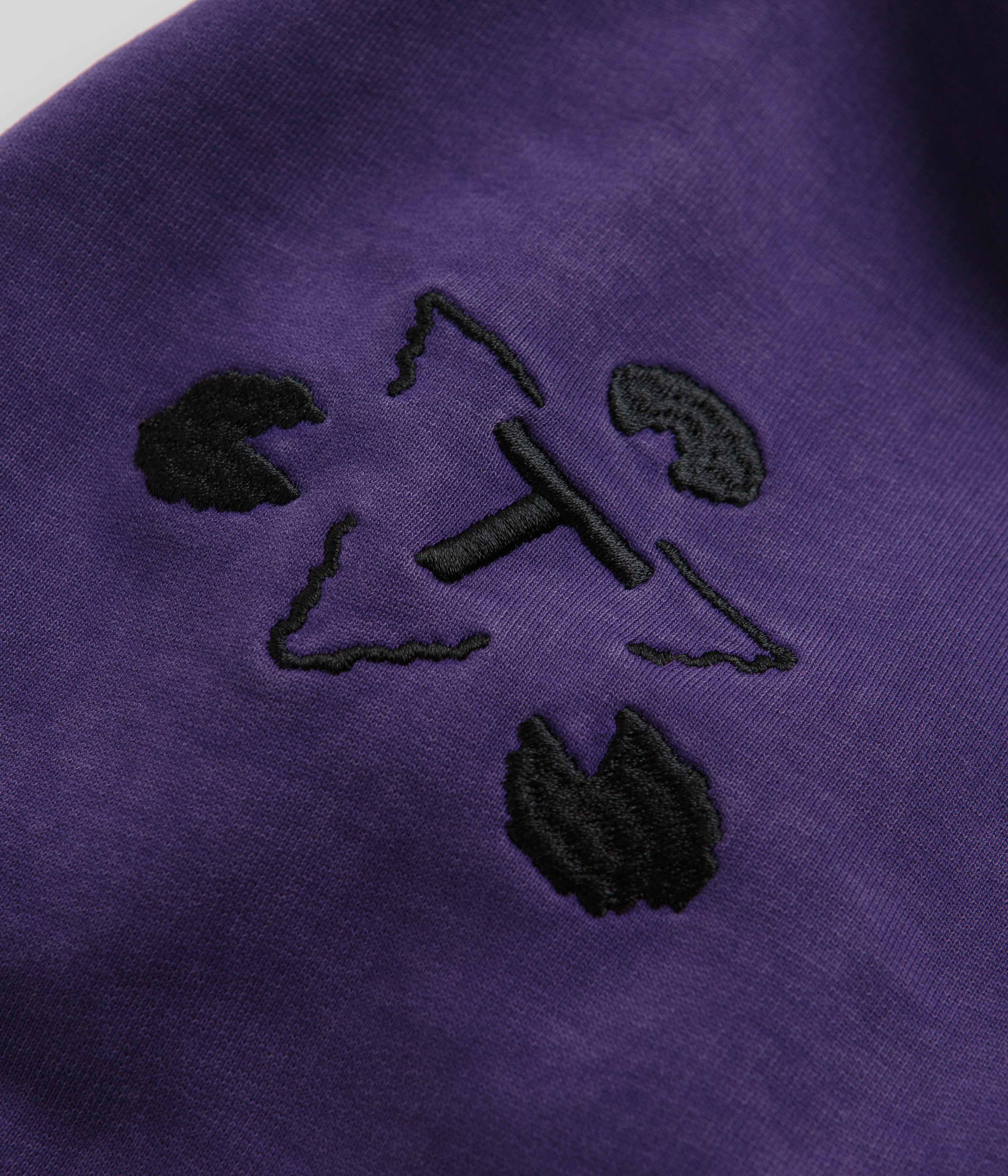 The Trilogy Tapes Pulse Tape Funnel Neck Sweatshirt - Purple - Image 4