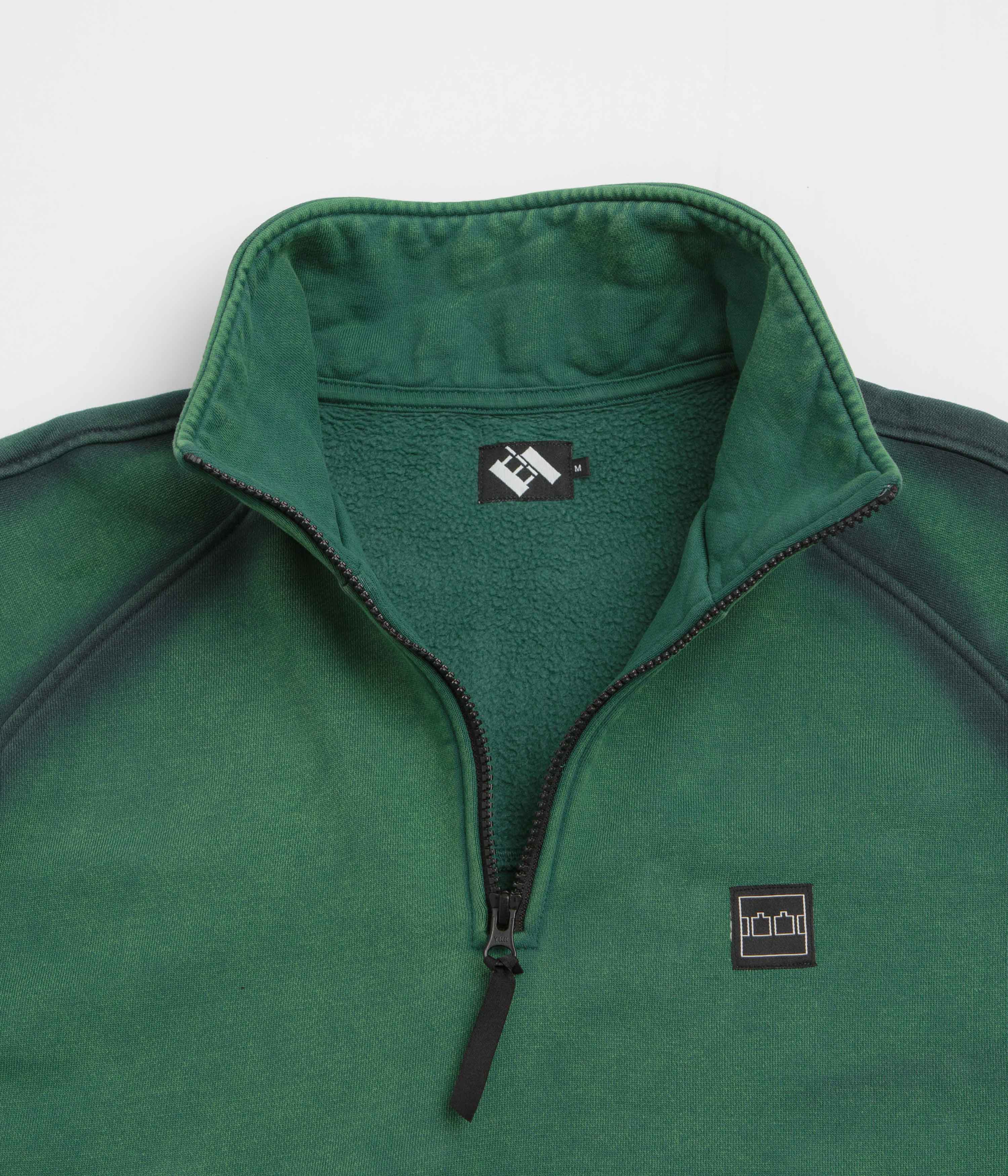 The Trilogy Tapes Spray Funnel Neck Jacket - Sea Moss Green / Back - Image 5