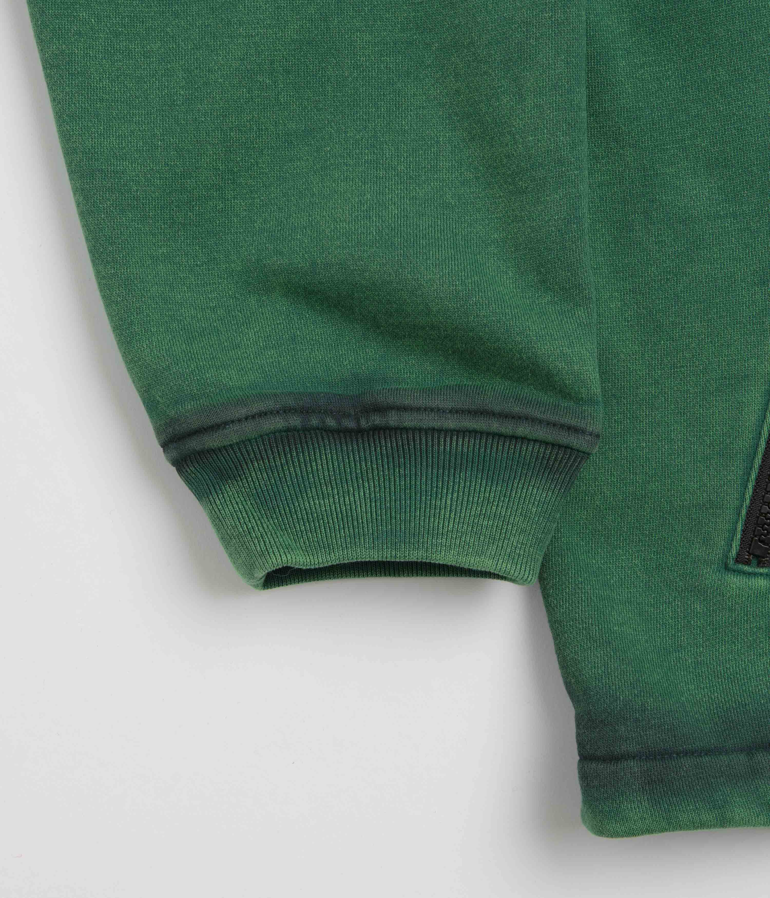The Trilogy Tapes Spray Funnel Neck Jacket - Sea Moss Green / Back - Image 7