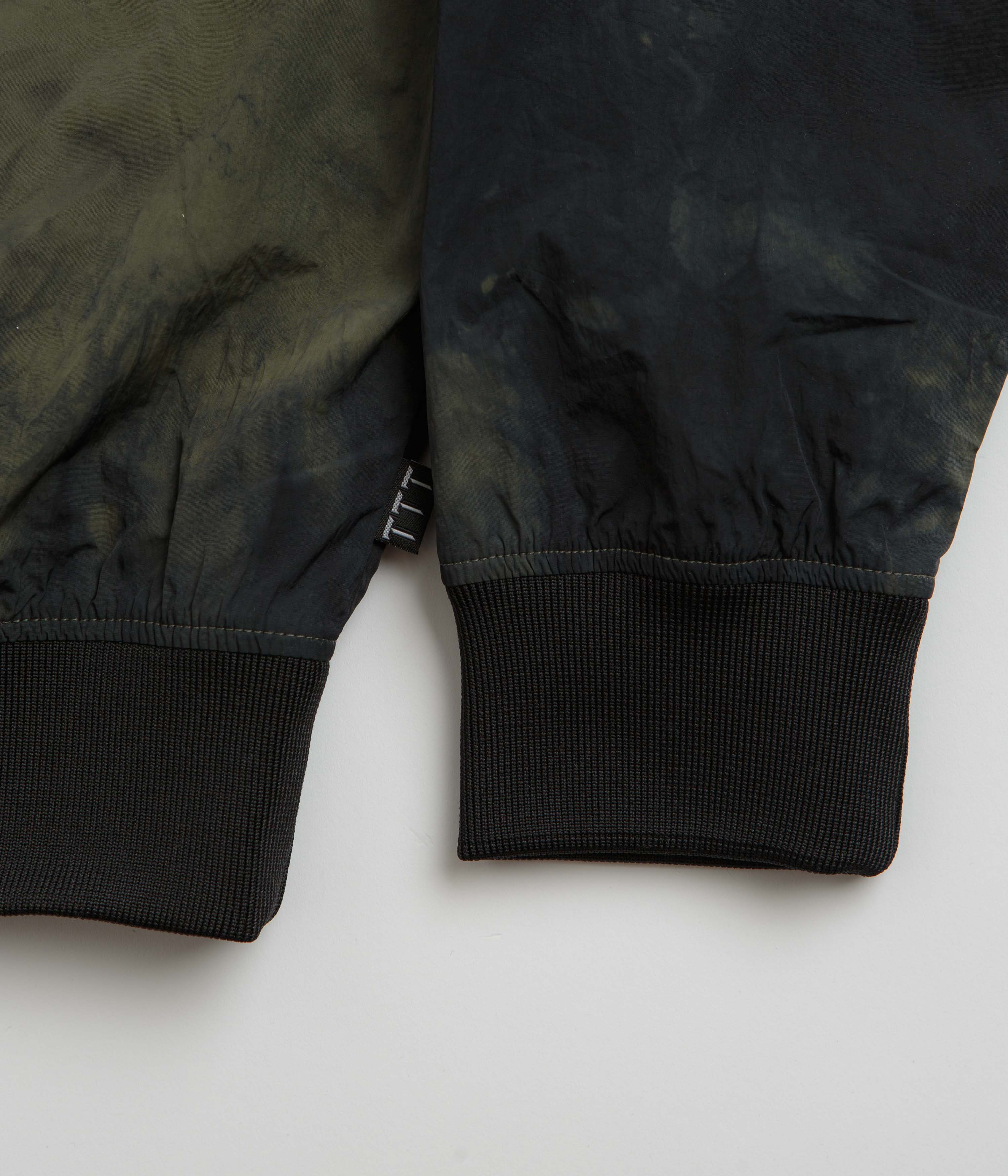 The Trilogy Tapes Tech Sports Crewneck Sweatshirt - Black / Olive Marble - Image 4