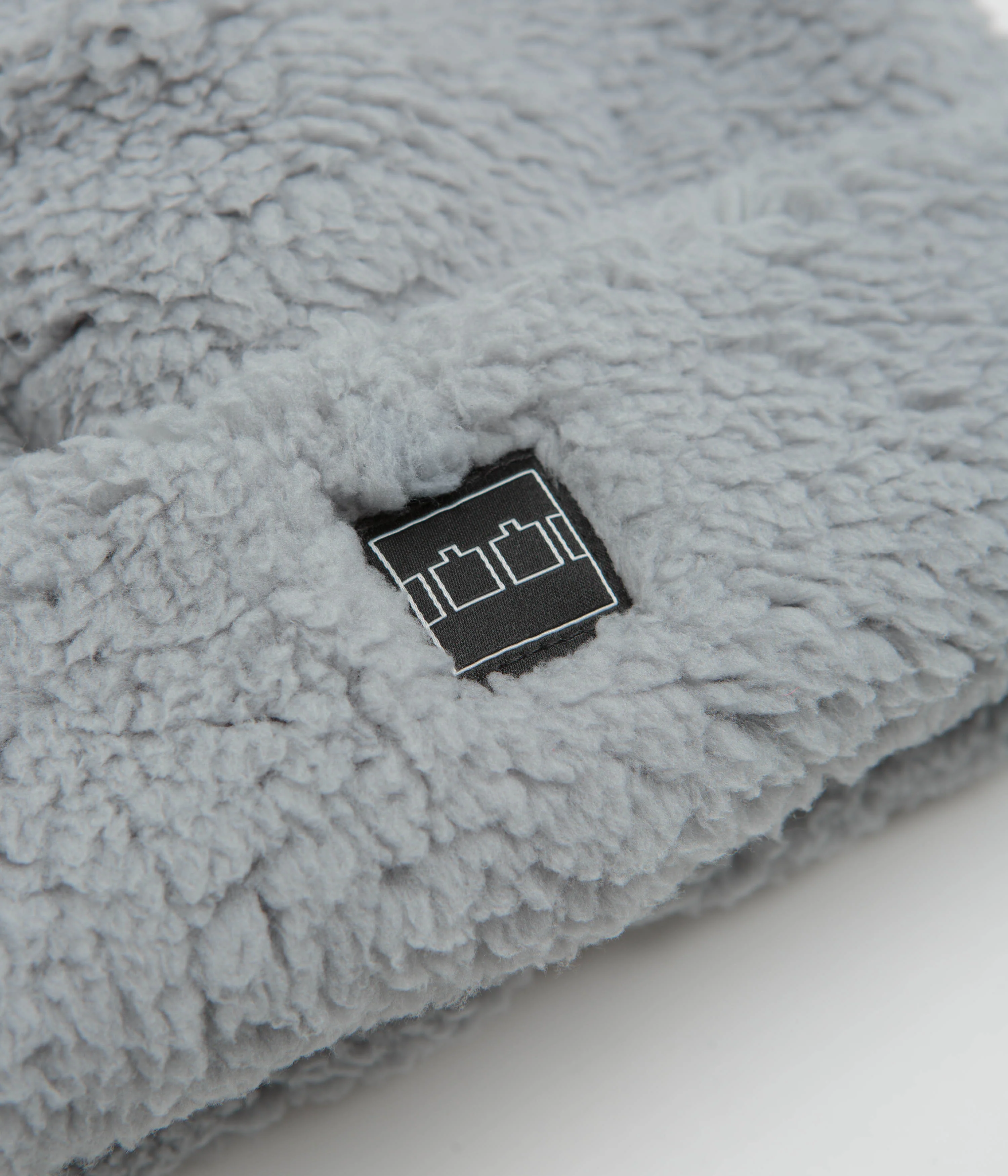 The Trilogy Tapes Thick Fleece Beanie - Light Grey - Image 2