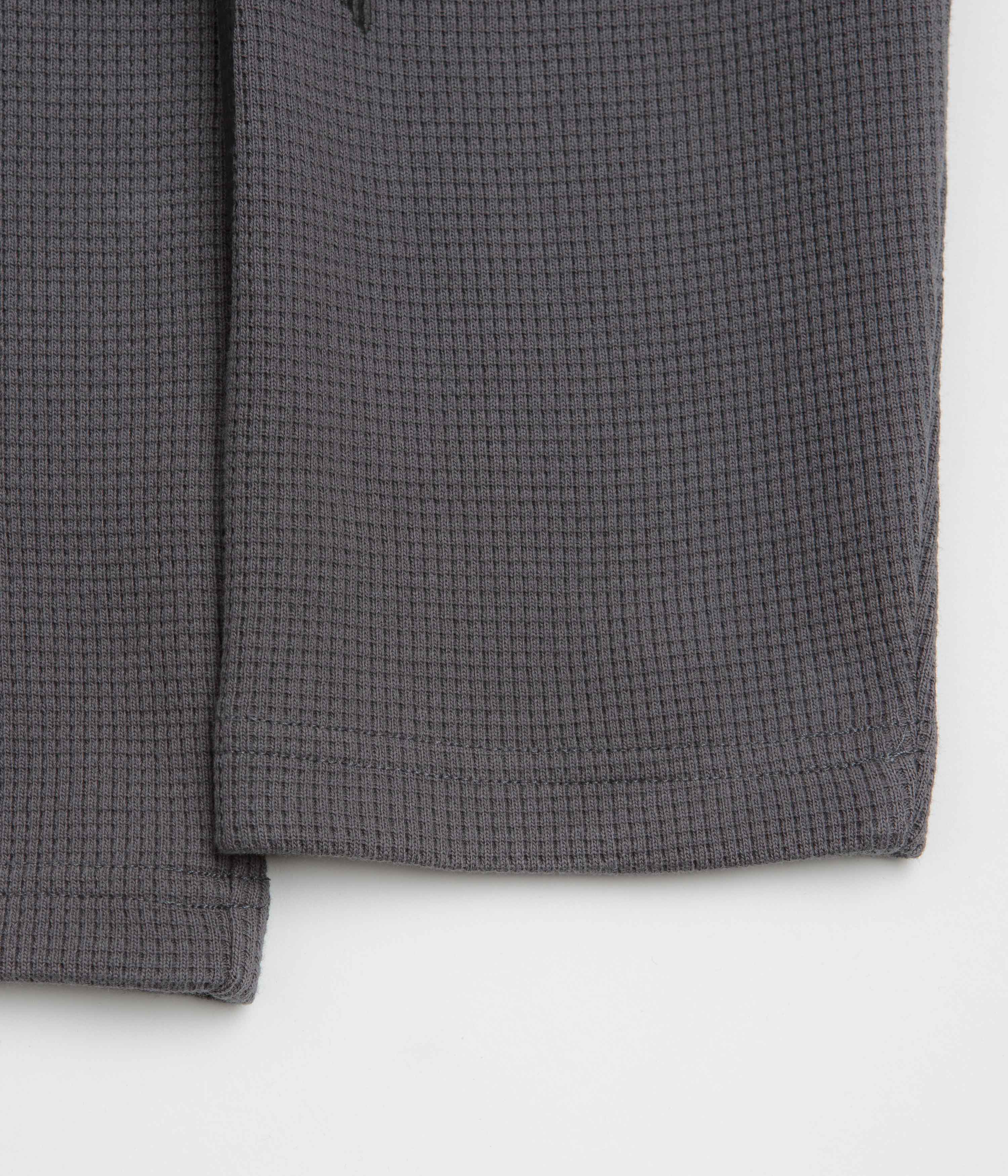 The Trilogy Tapes Three Cross Waffle Long Sleeve T-Shirt - Charcoal / Balck - Image 5