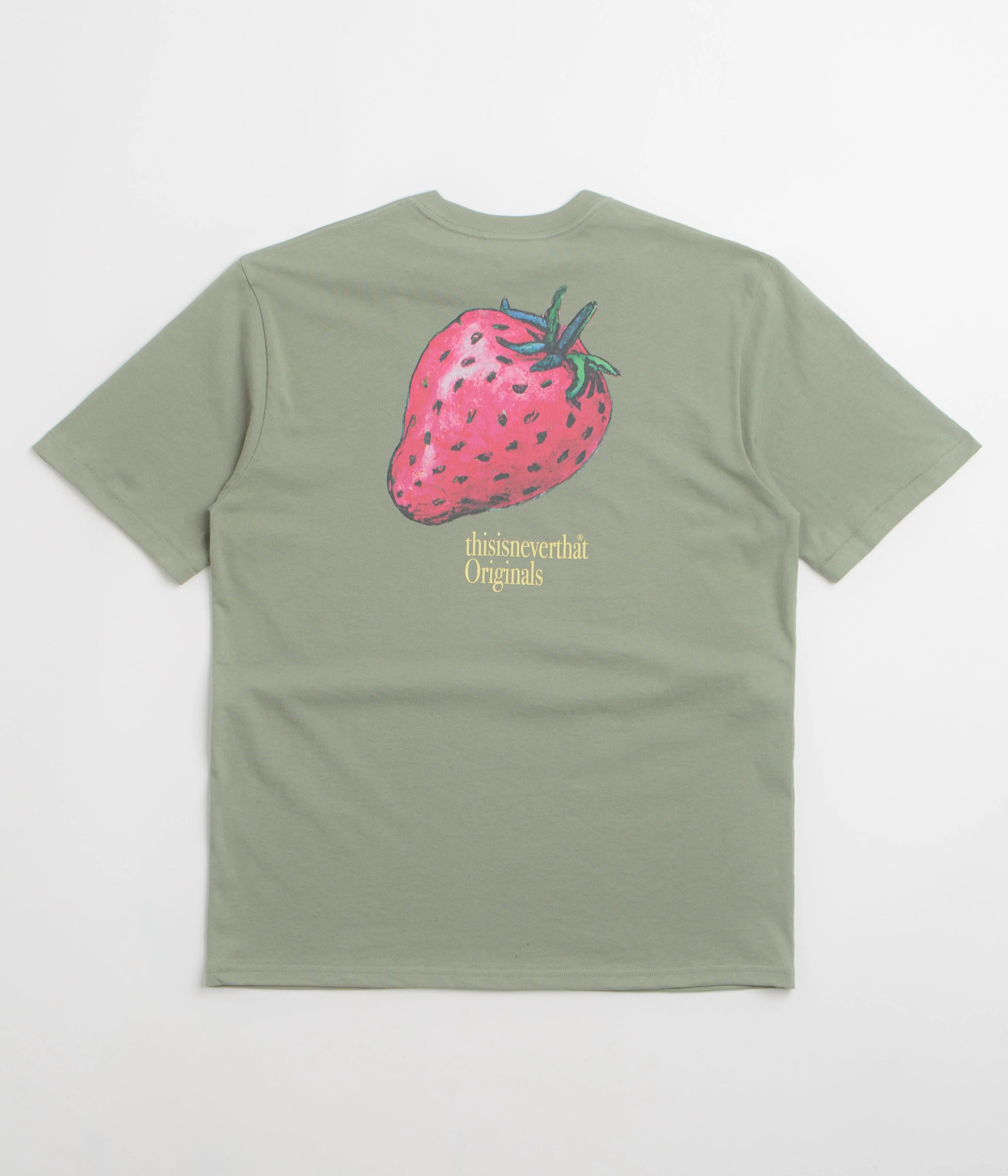 thisisneverthat Strawberry T-Shirt - Light Olive