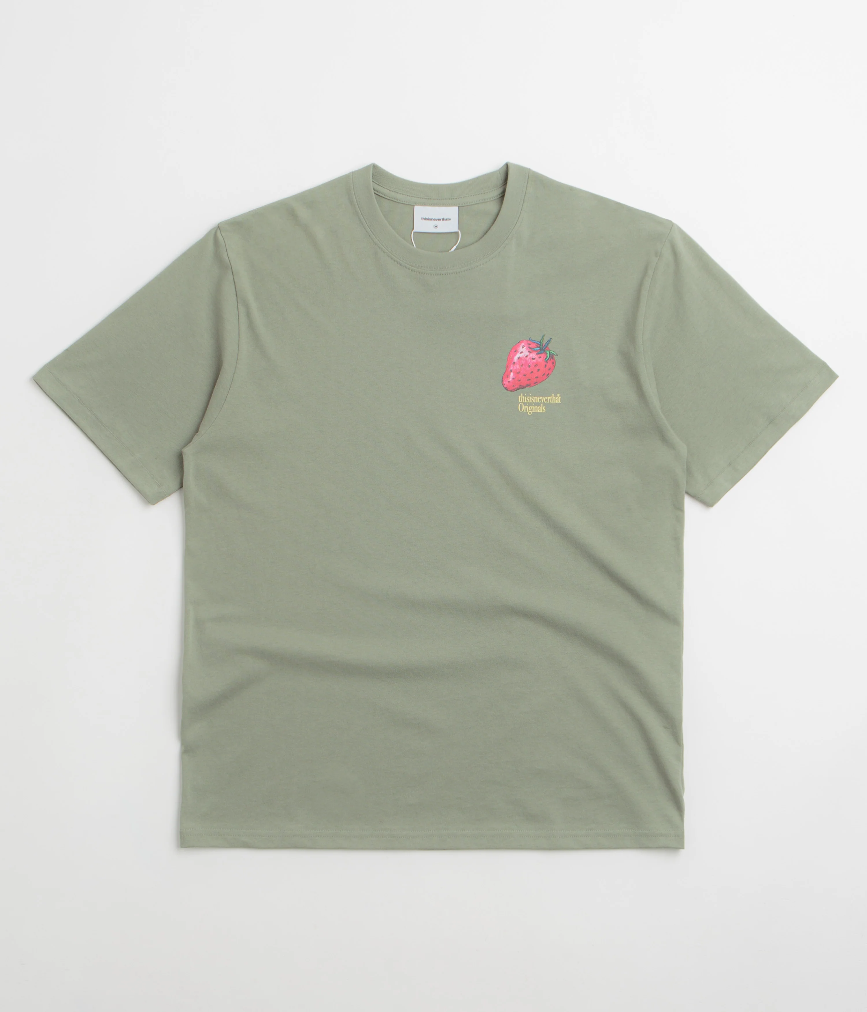 thisisneverthat Strawberry T-Shirt - Light Olive - Image 2