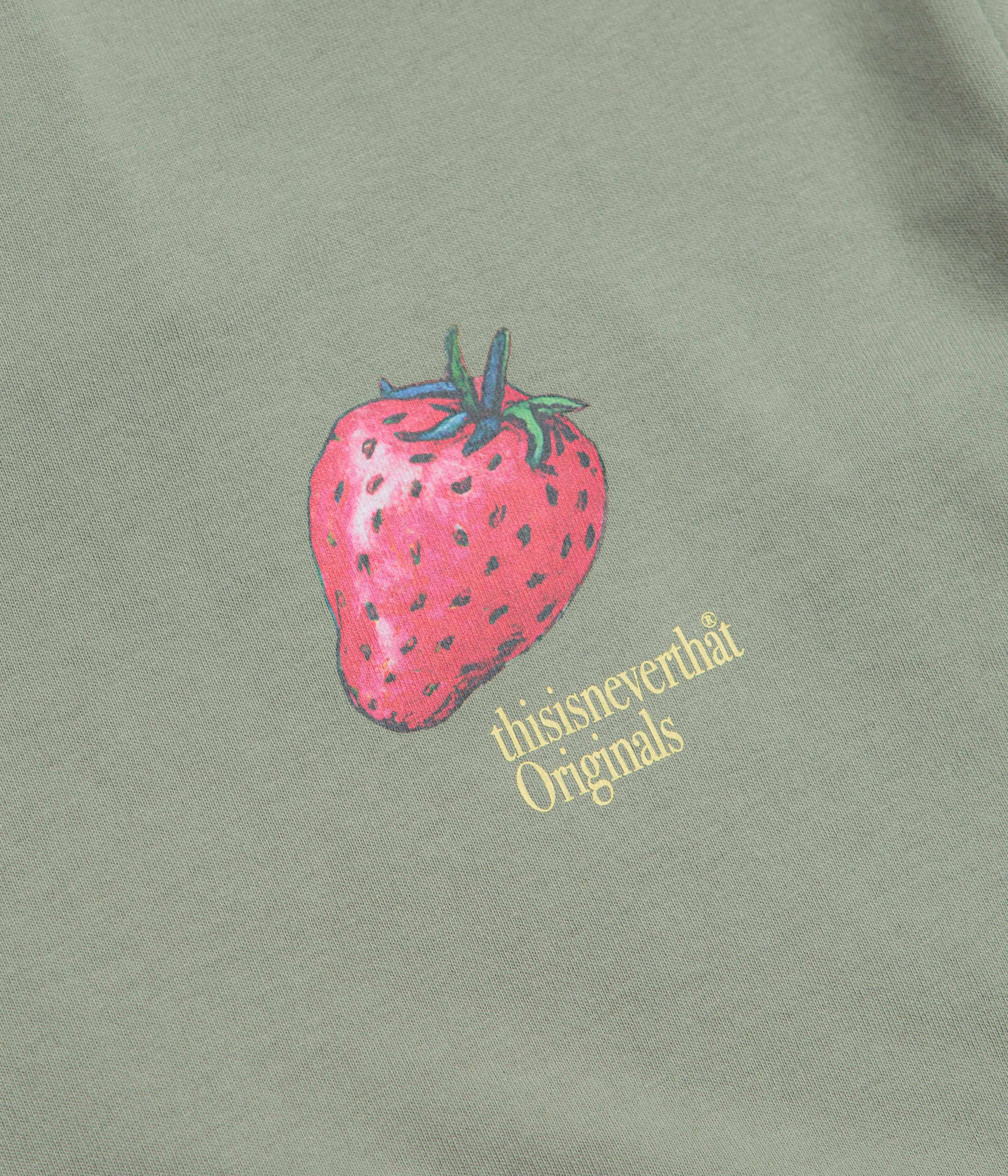 thisisneverthat Strawberry T-Shirt - Light Olive - Image 5