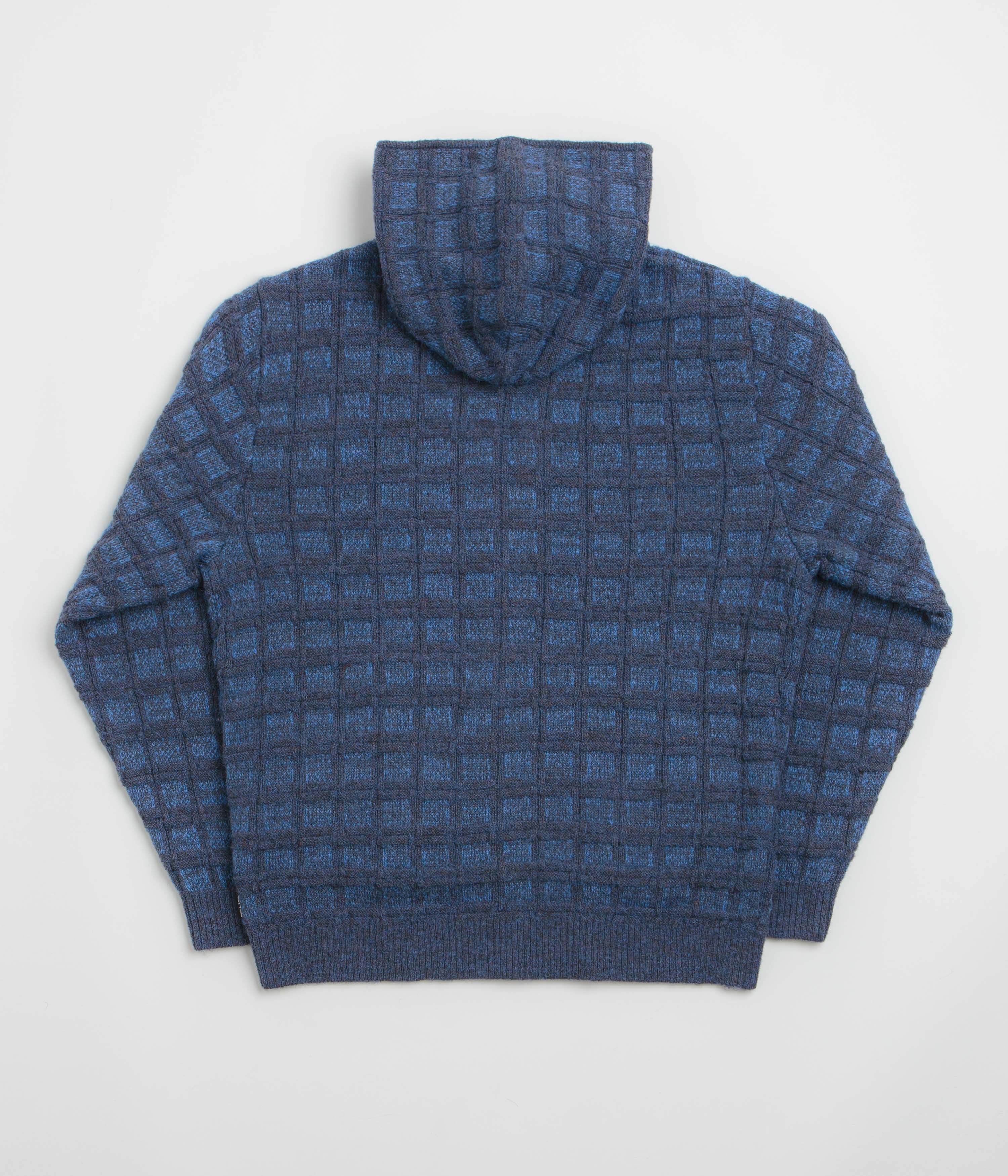 thisisneverthat Textured Knit Zip Hoodie - Navy - Image 3