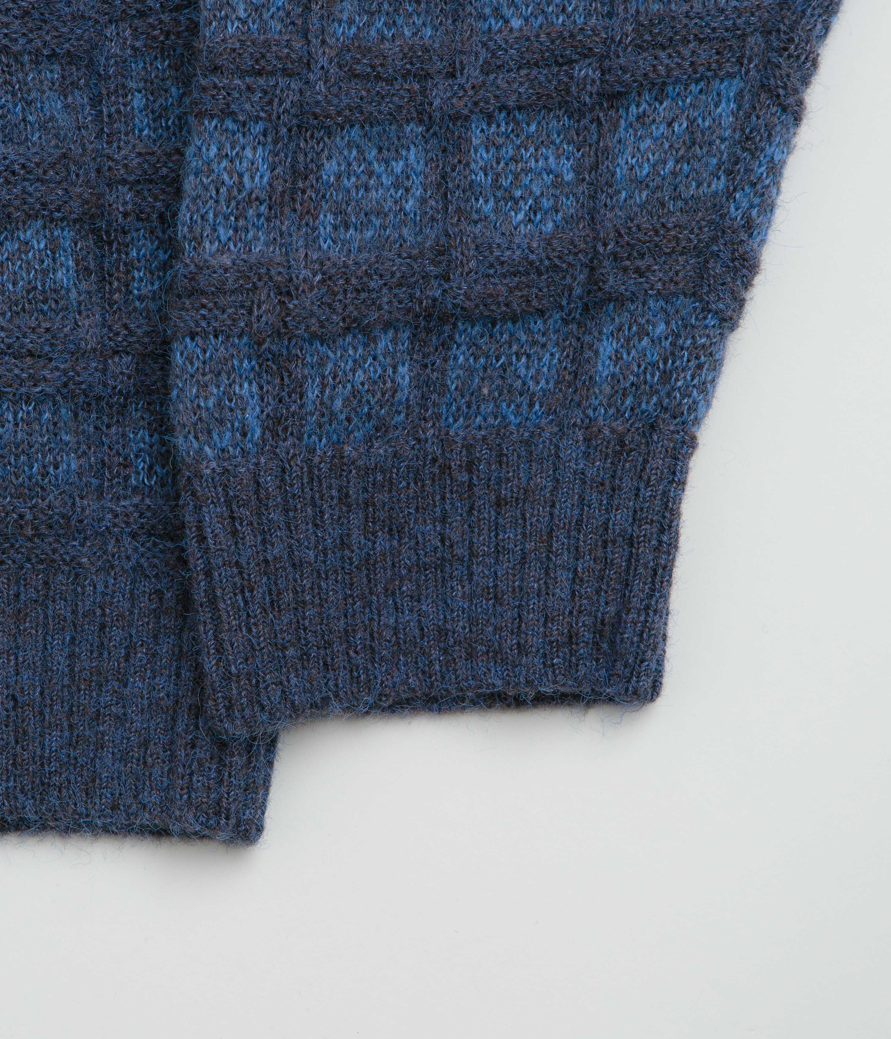 thisisneverthat Textured Knit Zip Hoodie - Navy - Image 7