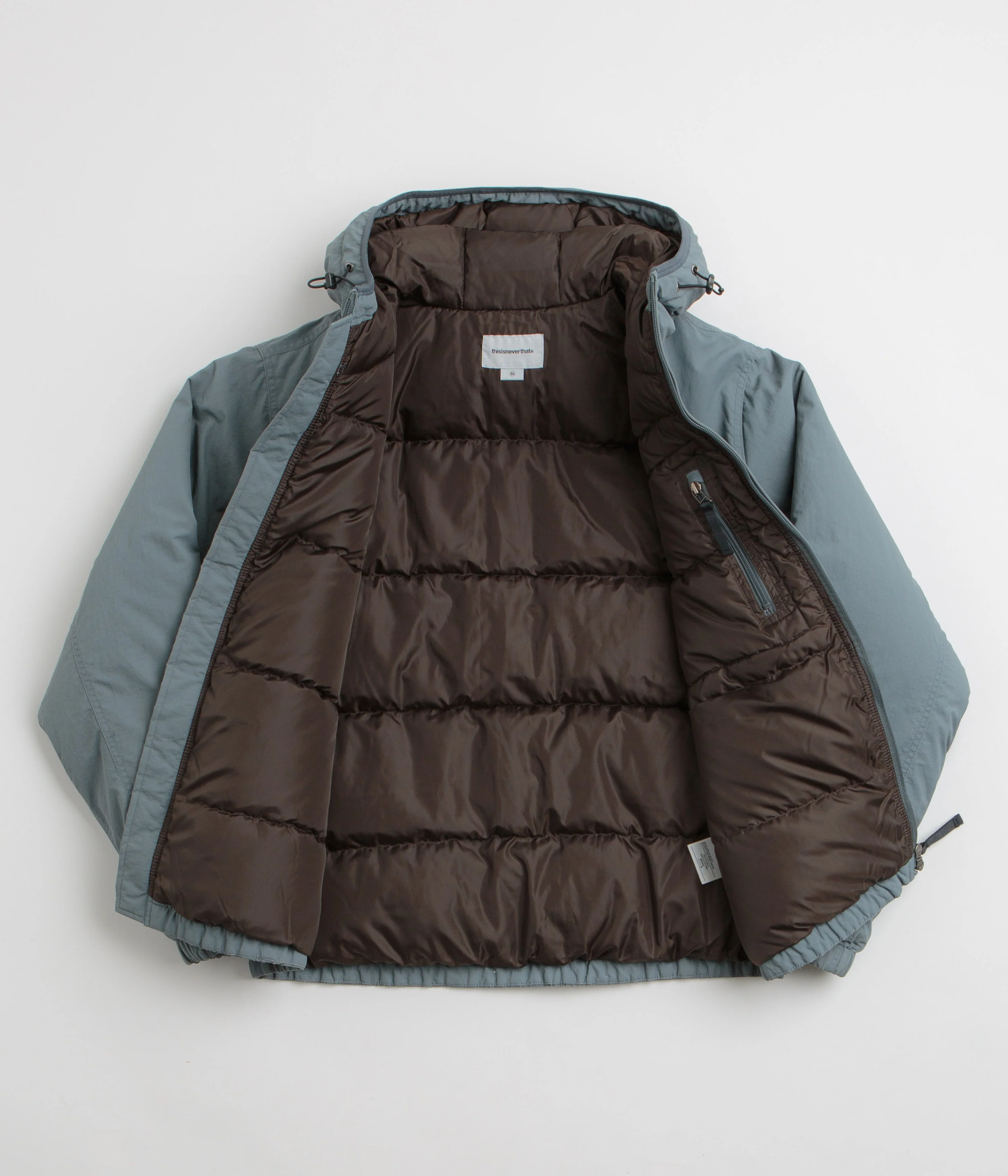 thisisneverthat Washed Down Puffer Jacket - Slate - Image 2