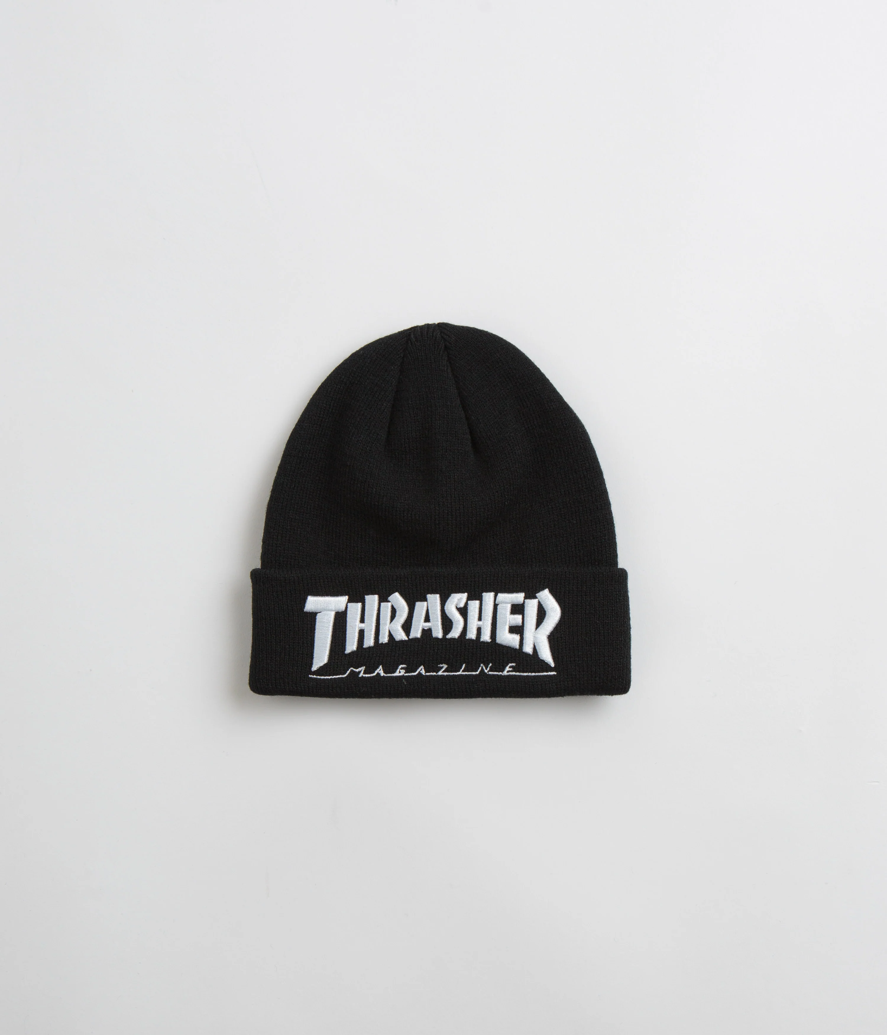 Thrasher Embroidered Logo Beanie - Black / White