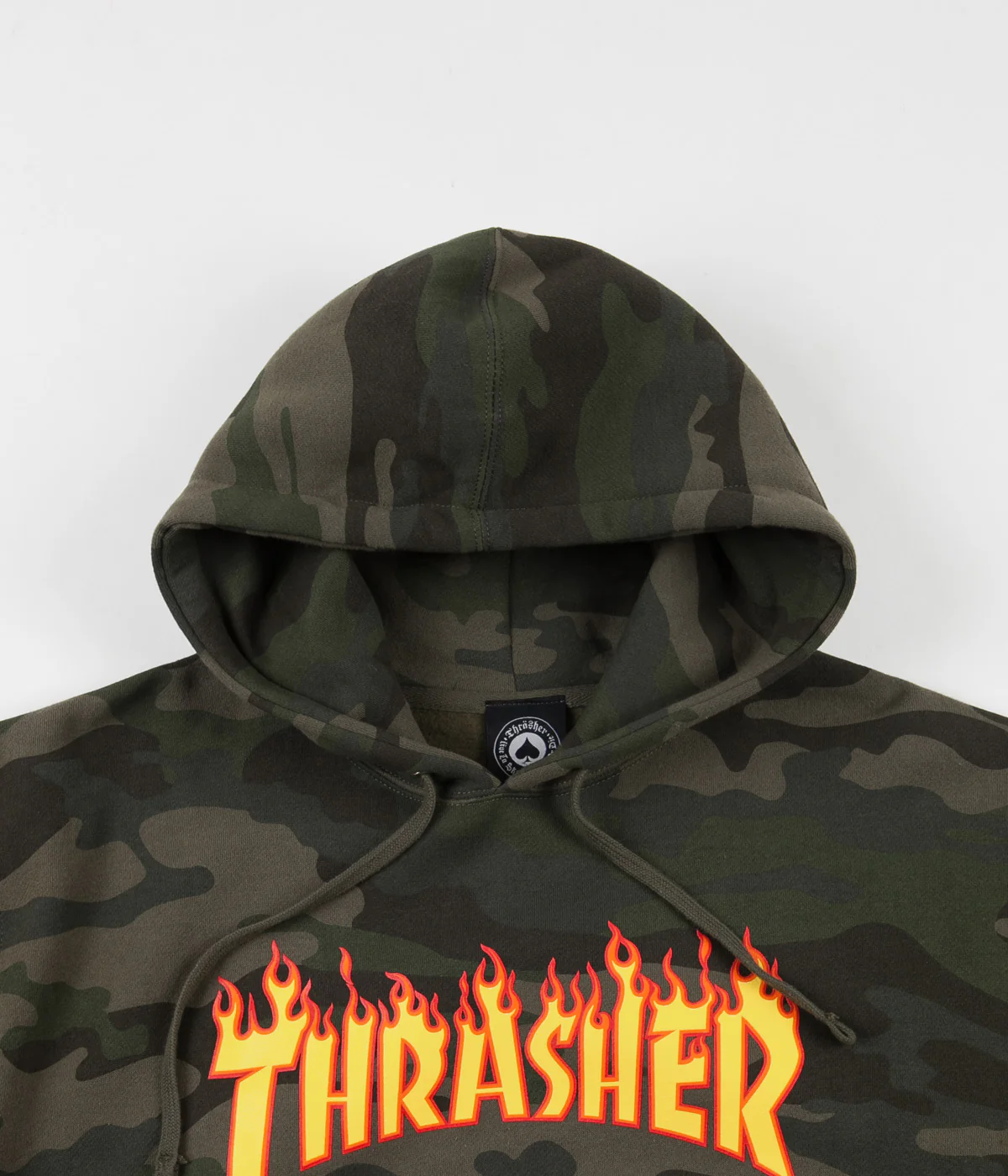 Thrasher Flame Logo Hoodie - Forest Camo - Image 3