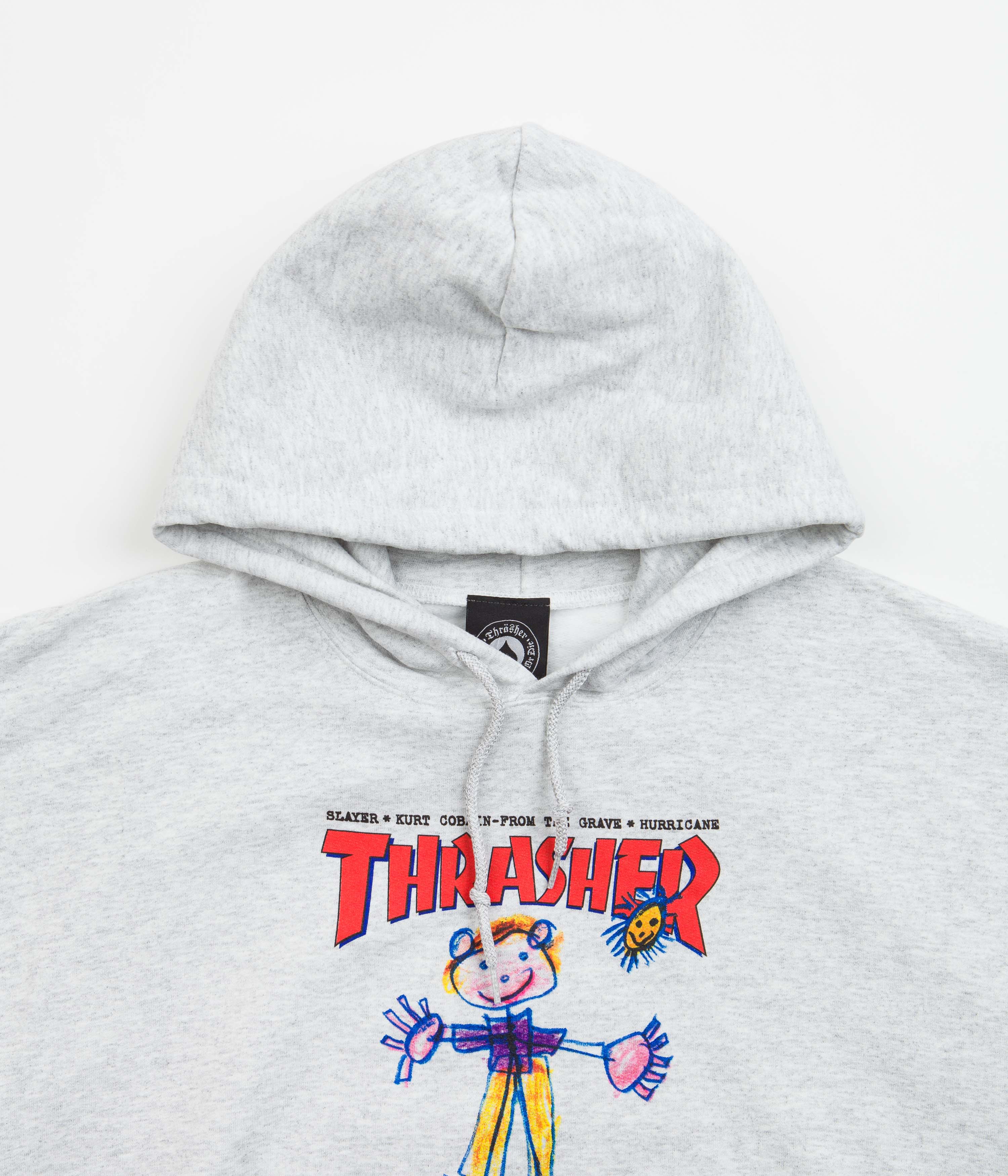 Thrasher Kid Cover Hoodie - Ash Grey - Image 4