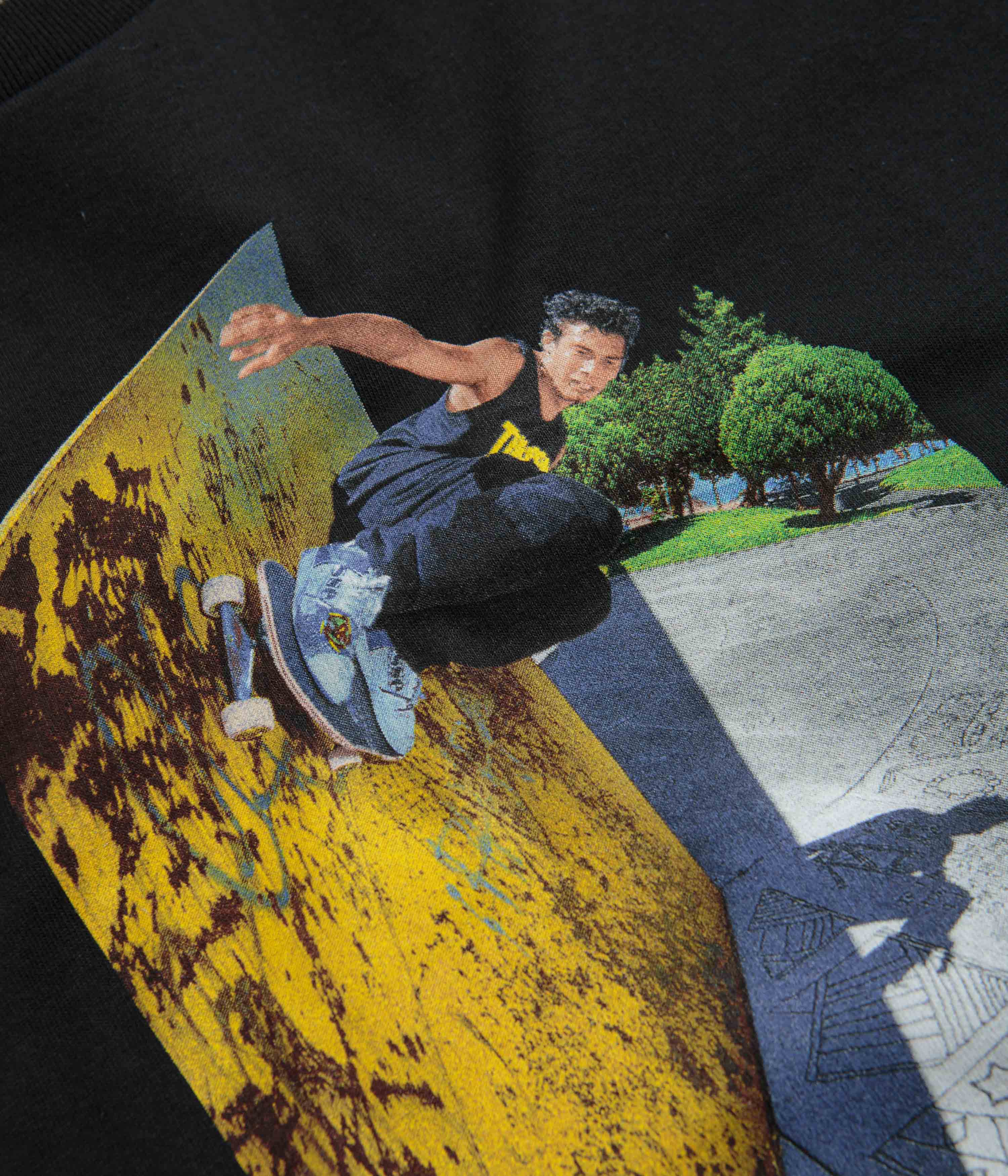 Thrasher Mic-E Wallride T-Shirt - Black - Image 2