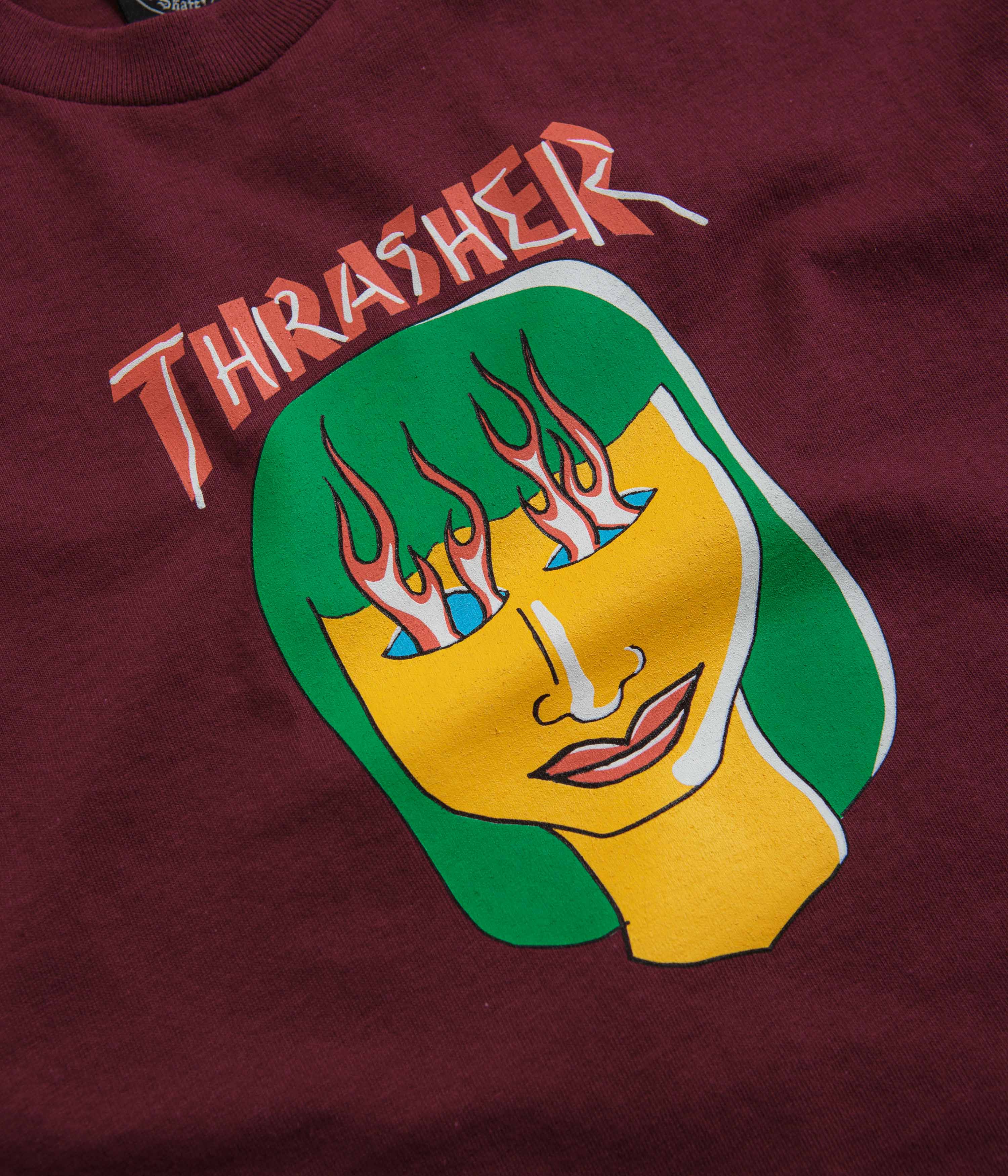Thrasher Talk Shit By Gonz T-Shirt - Maroon - Image 2