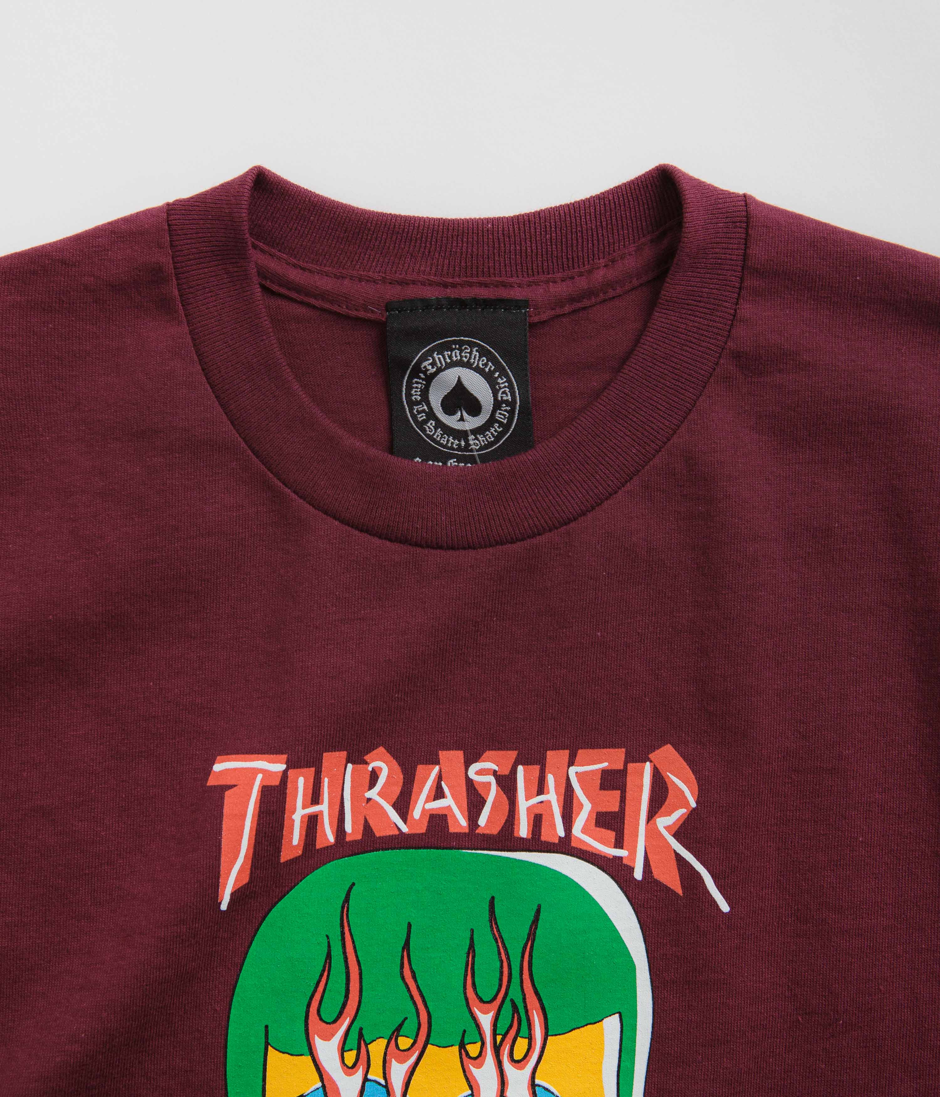 Thrasher Talk Shit By Gonz T-Shirt - Maroon - Image 3