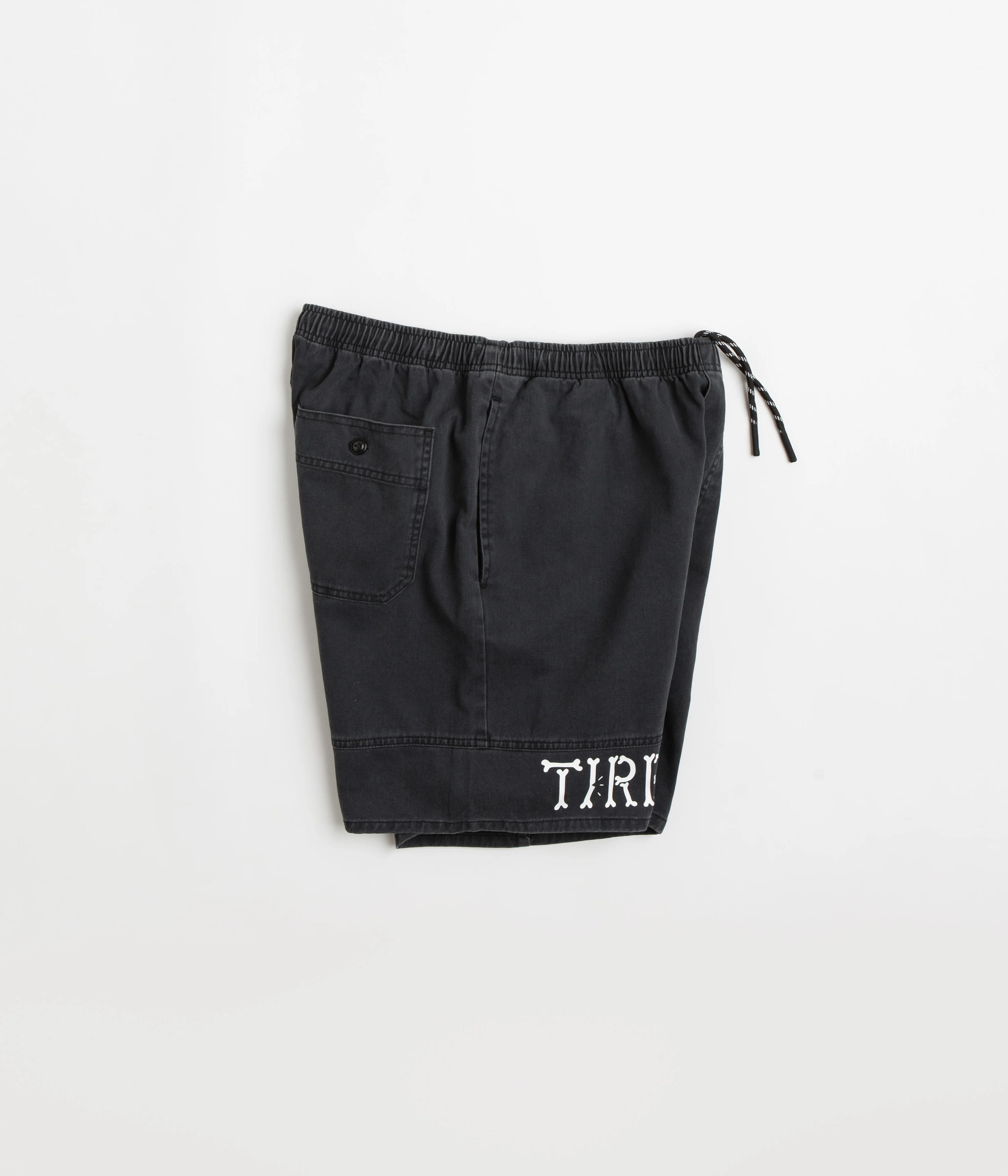 Tired Broken Bones Shorts - Washed Black - Image 2