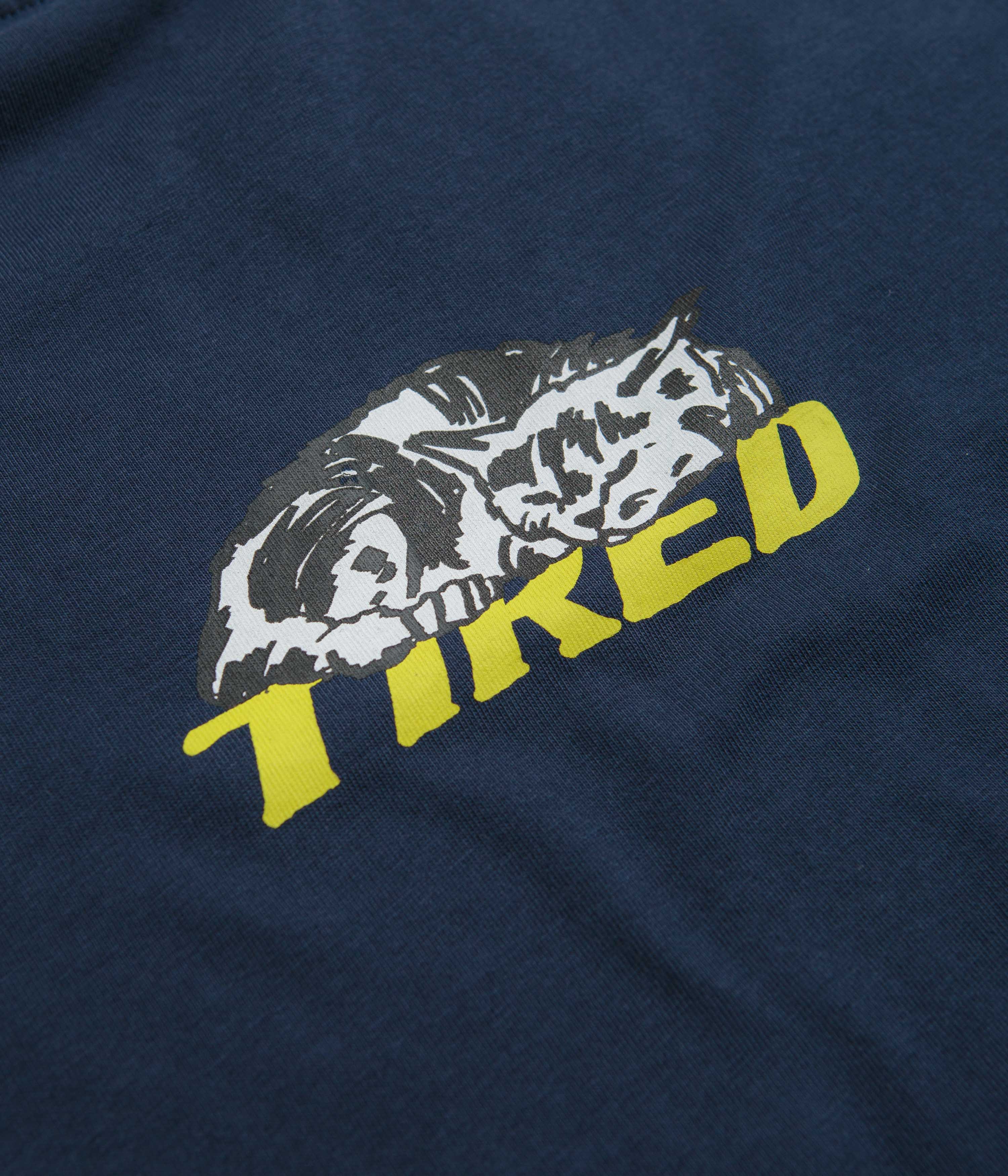 Tired Cat Nap T-Shirt - Navy - Image 4