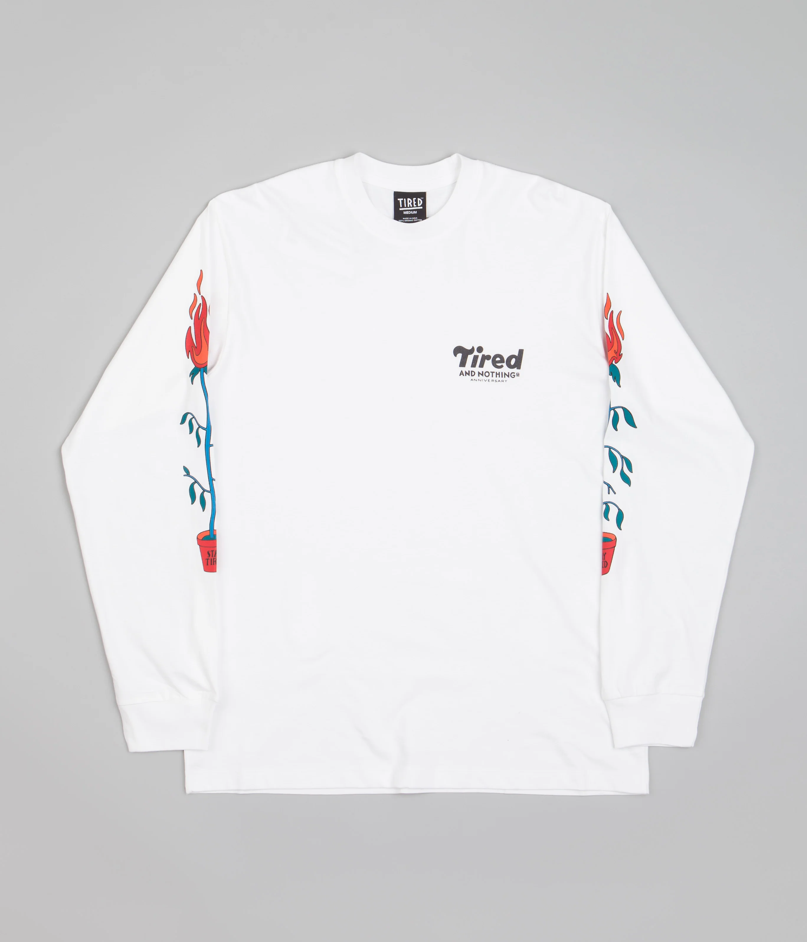 Tired Nothingth Long Sleeve T-Shirt - White