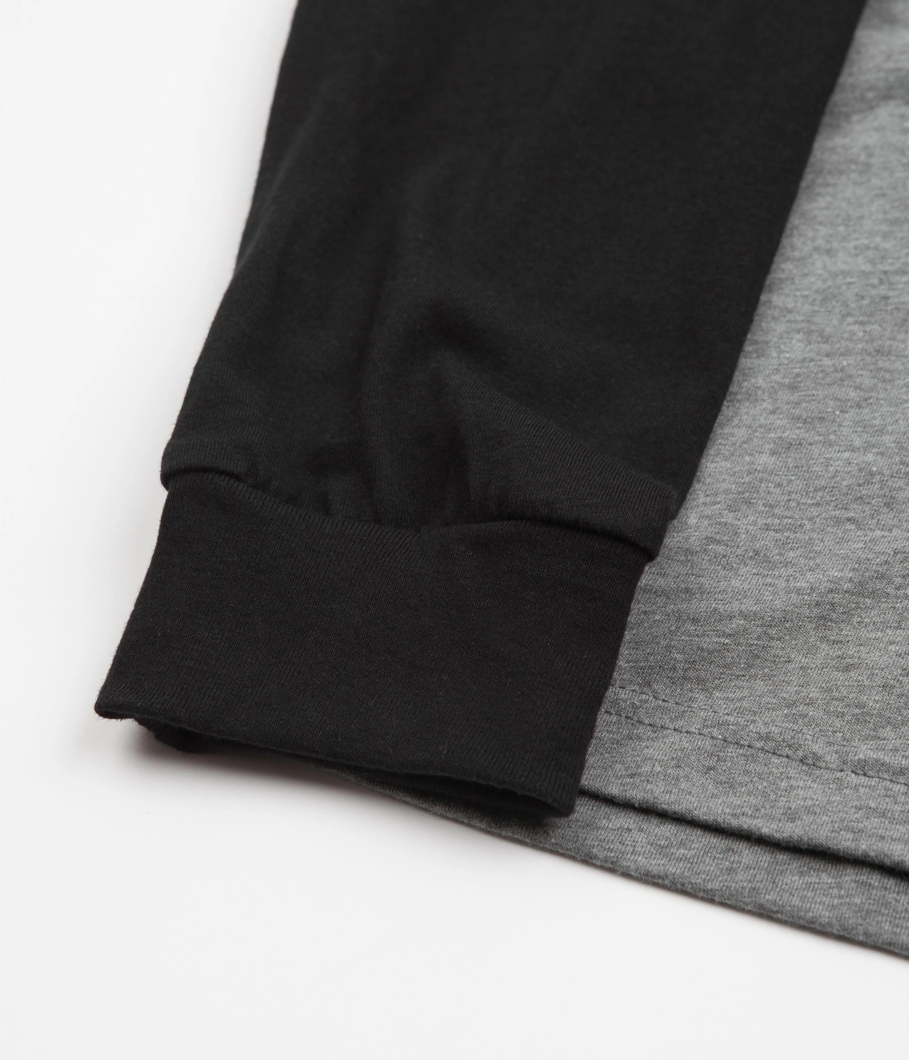 Tired The Rounders Raglan Long Sleeve T-Shirt - Grey / Black - Image 3