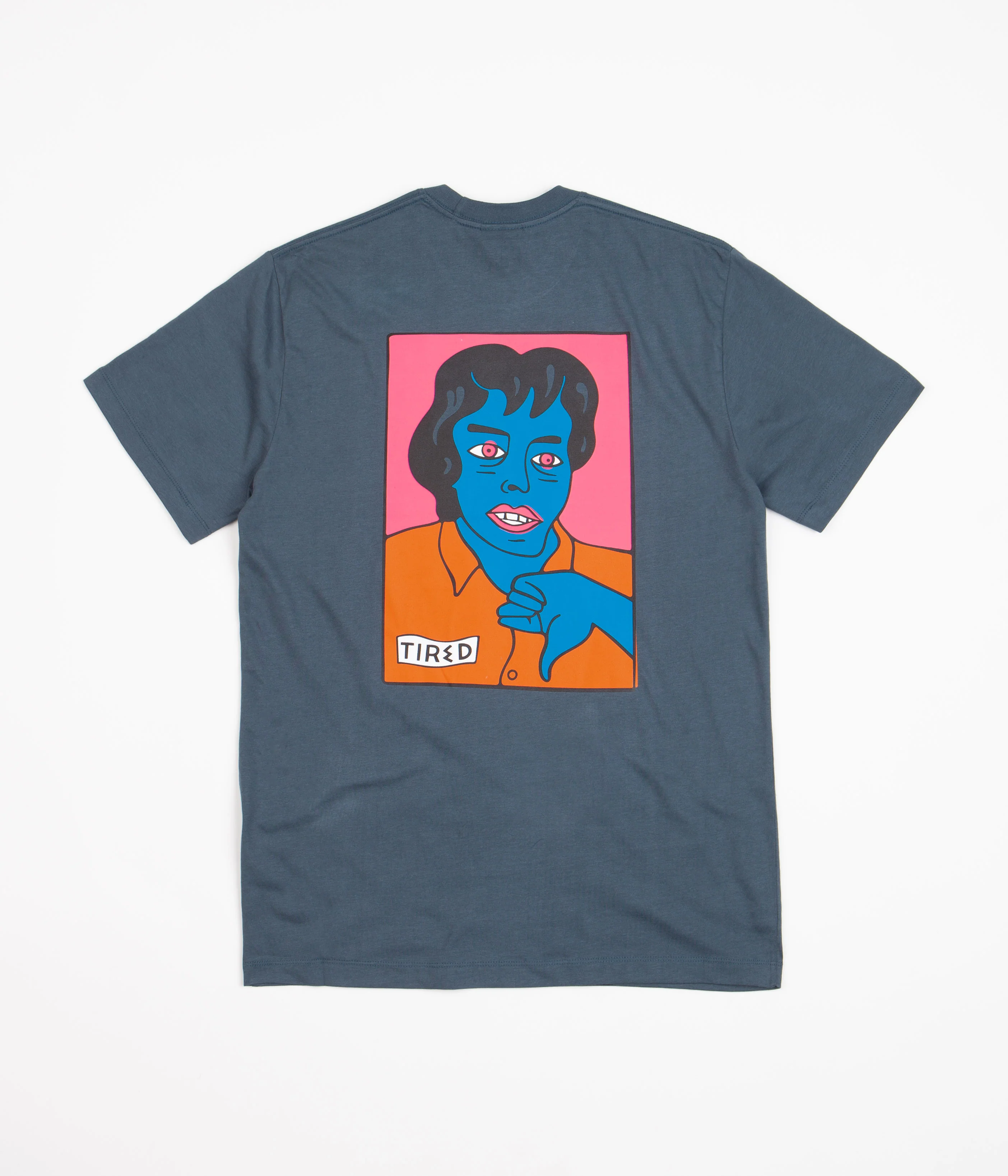 Tired Thumb Down T-Shirt - Orion Blue