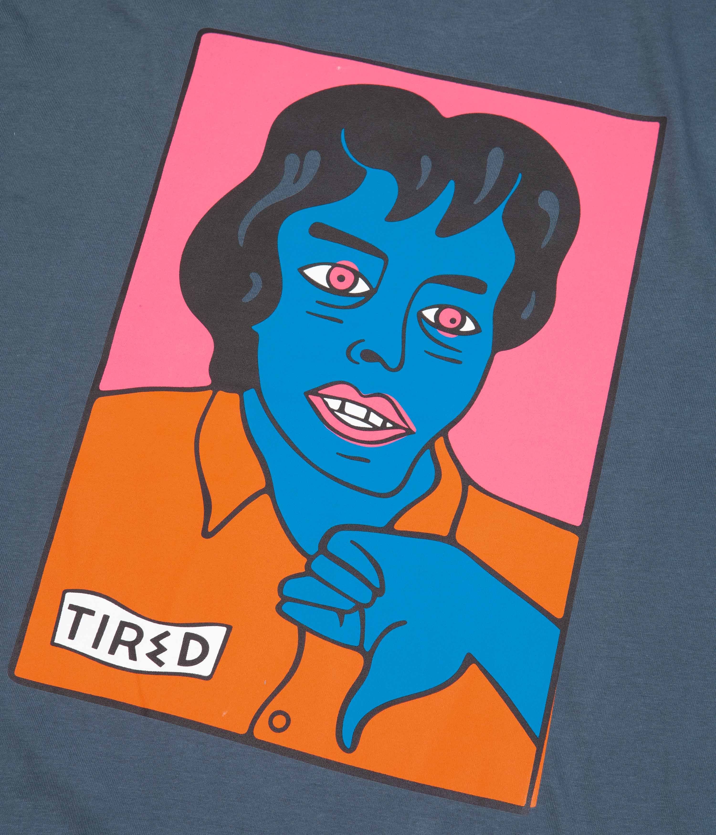 Tired Thumb Down T-Shirt - Orion Blue - Image 5