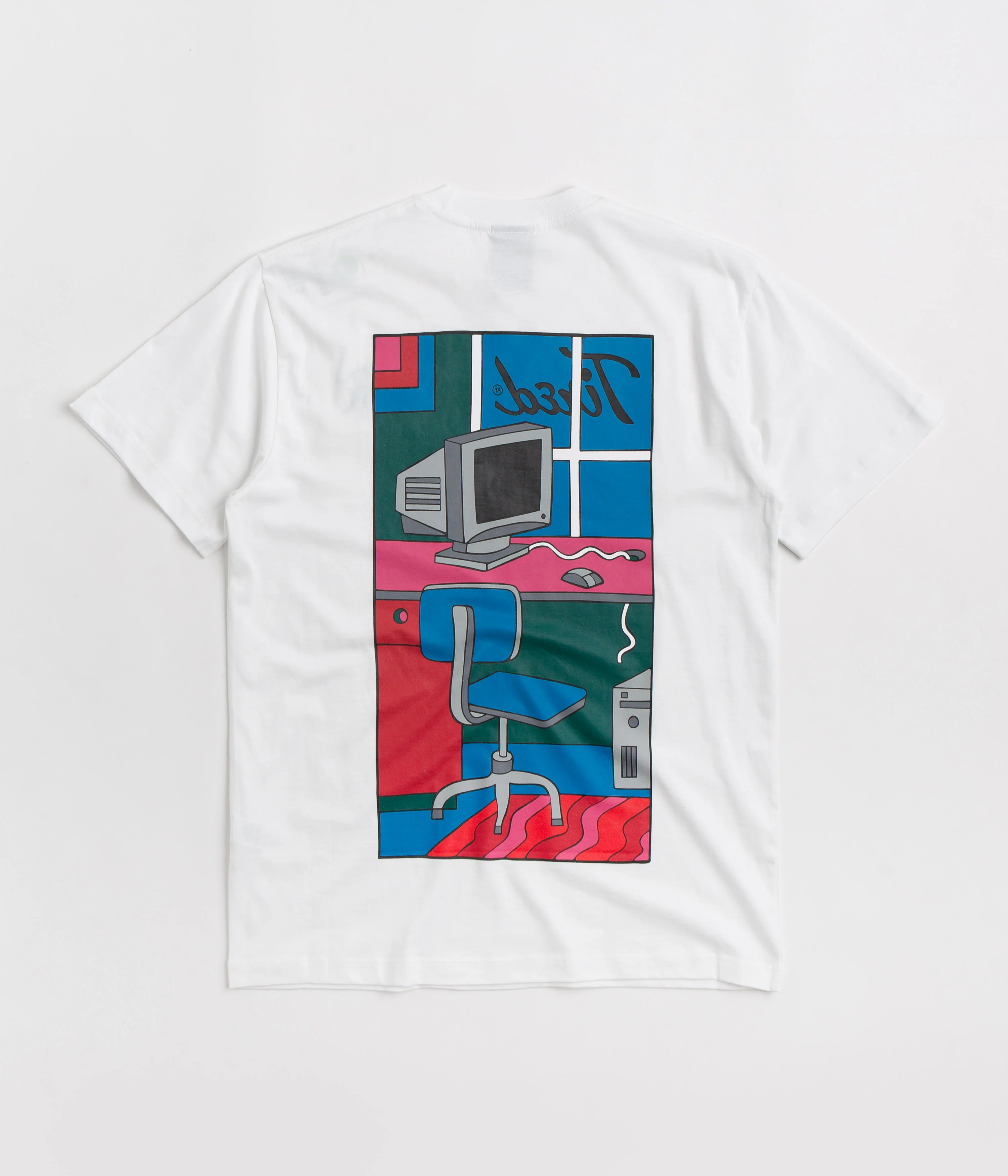 Tired Workstation Pocket T-Shirt - White
