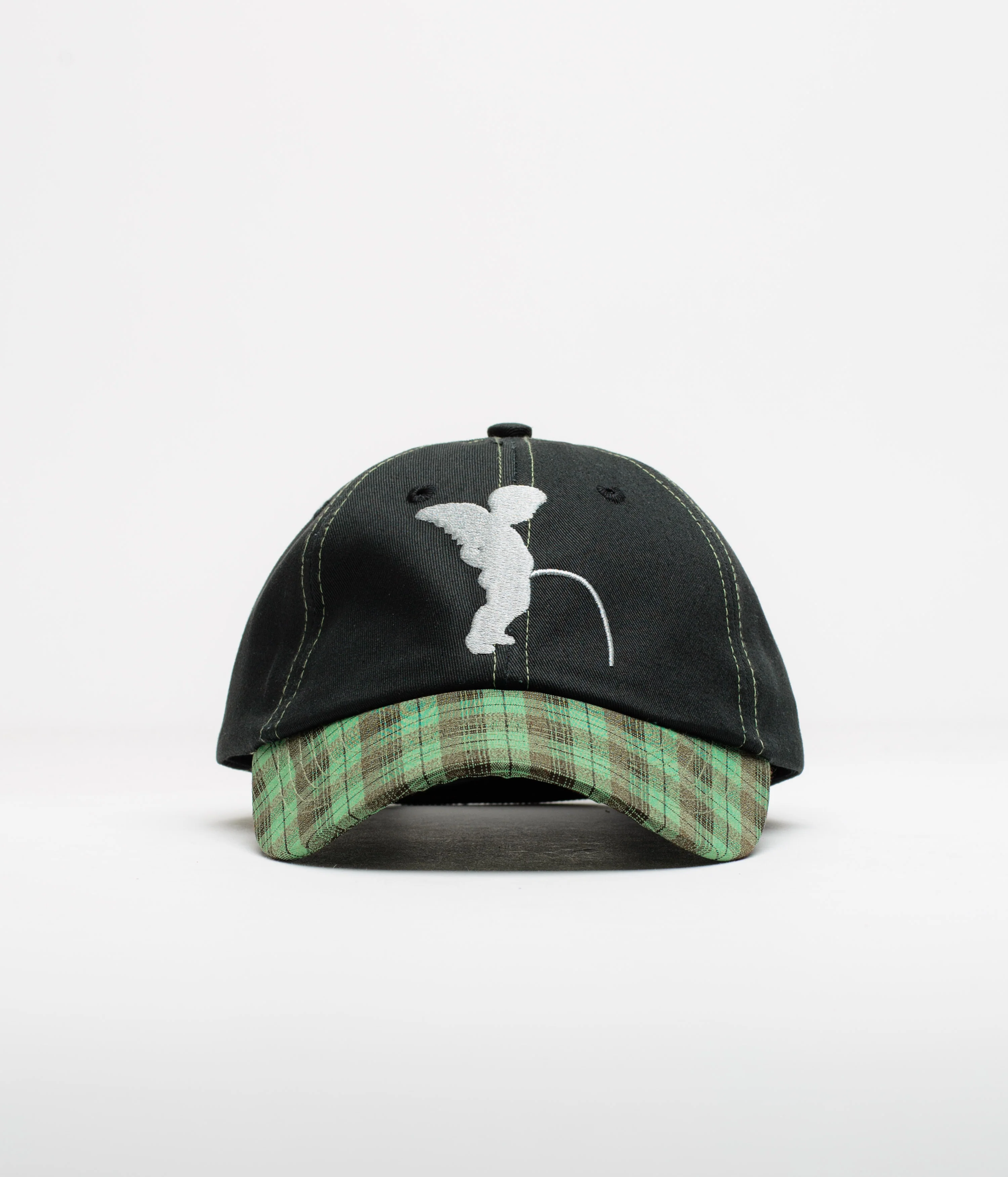 Token Pissing Angel Cap - Black / Green Plaid - Image 2