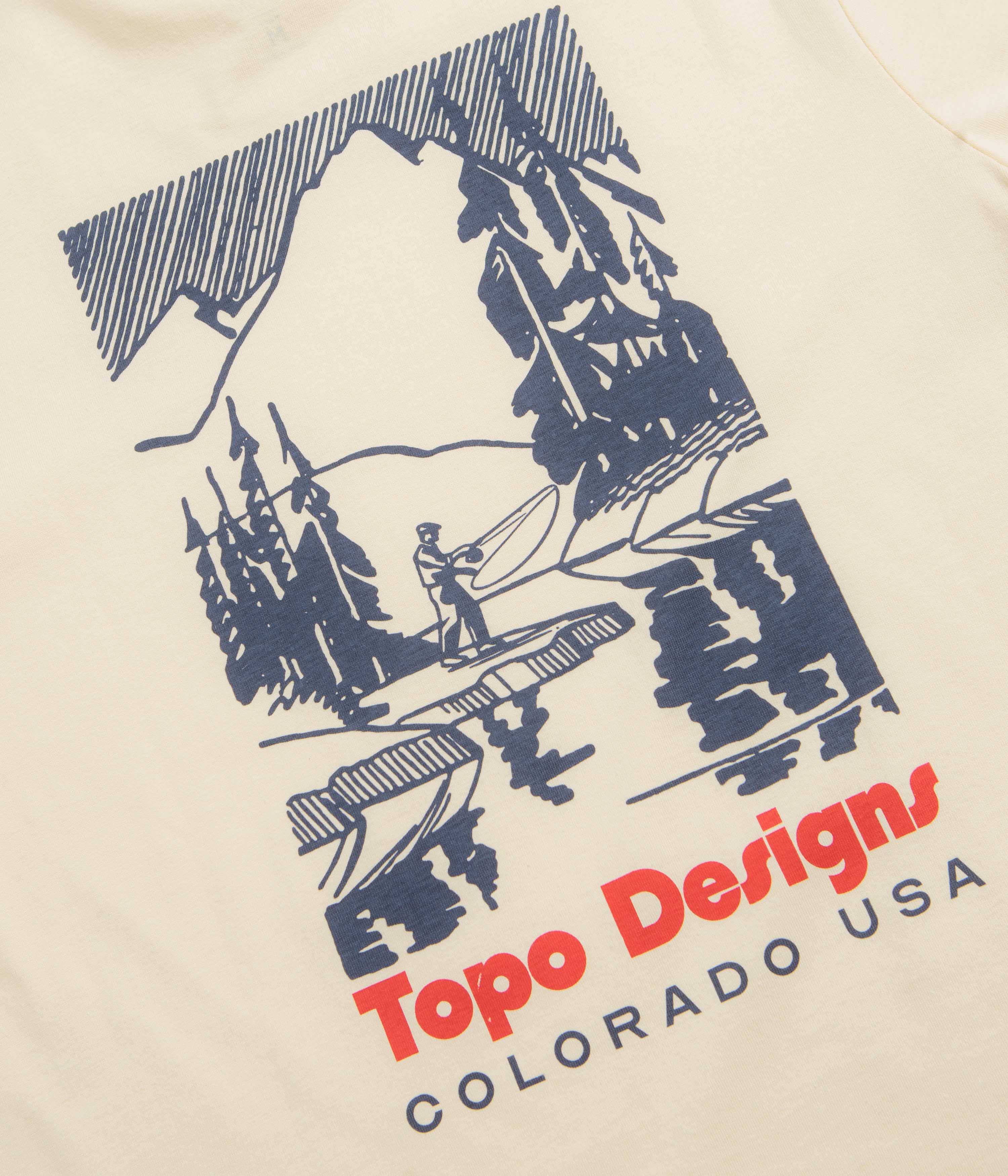 Topo Designs Mountain River T-Shirt - Bone White - Image 5