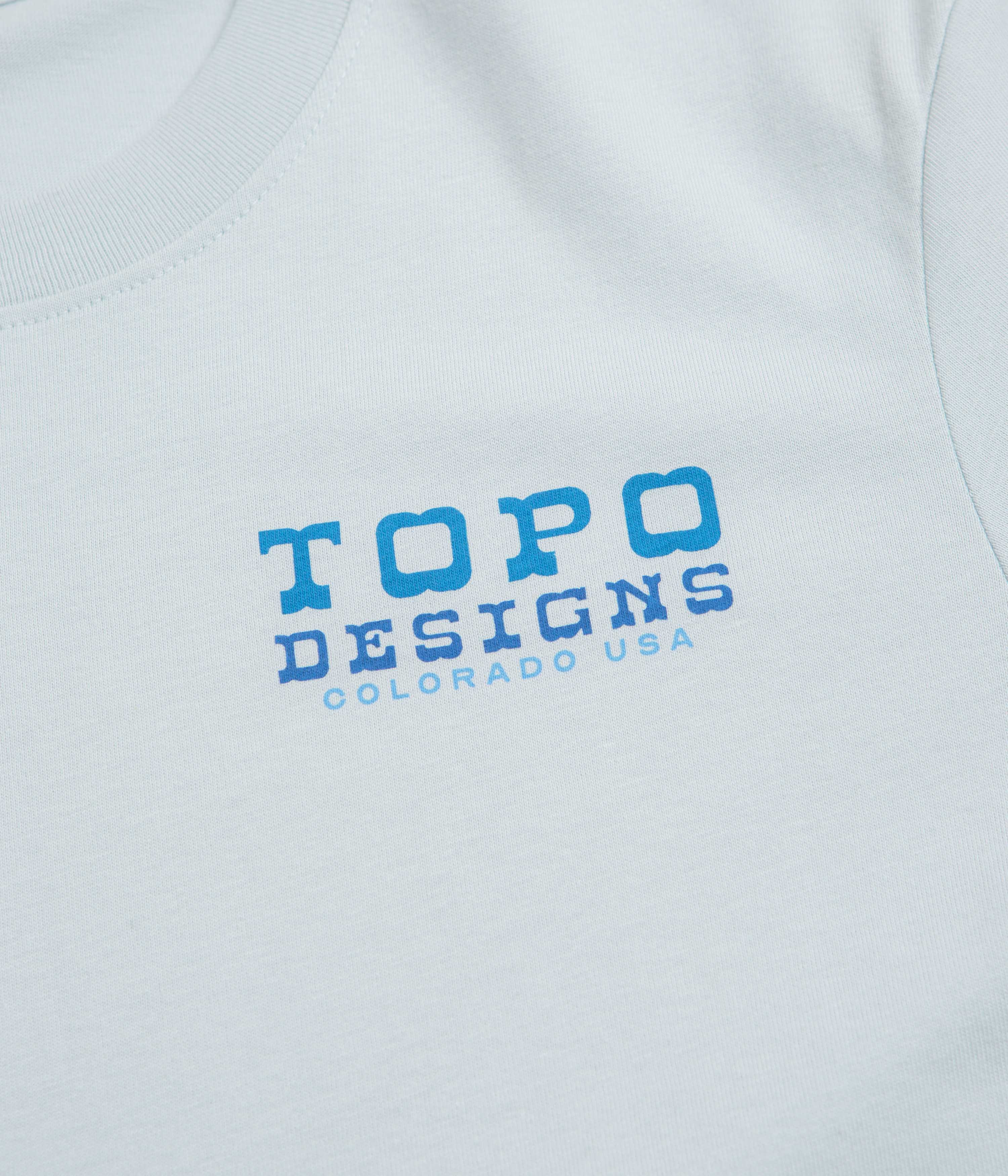 Topo Designs Vintage View T-Shirt - Breeze Blue - Image 4