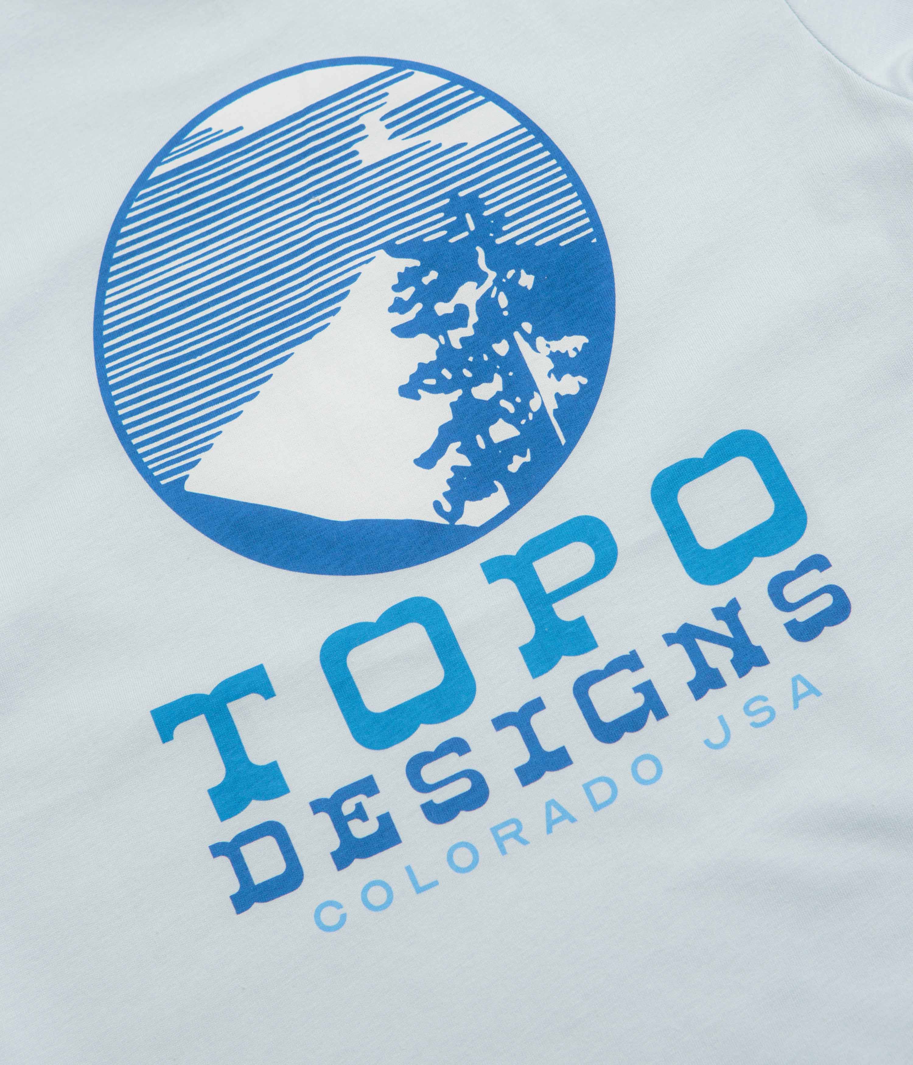 Topo Designs Vintage View T-Shirt - Breeze Blue - Image 5