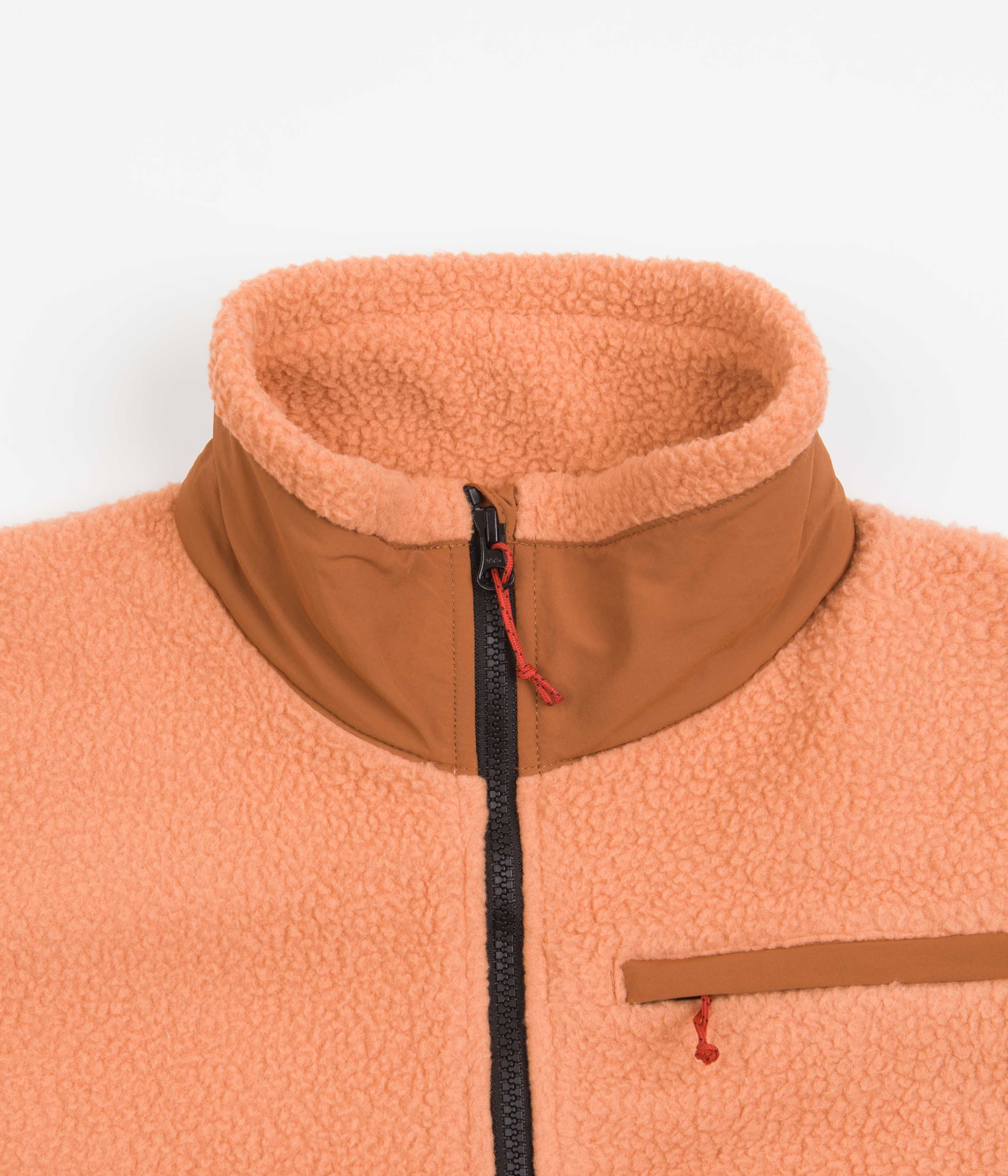 Topo Designs Womens Mountain Pullover Fleece - Rust / Brick - Image 5