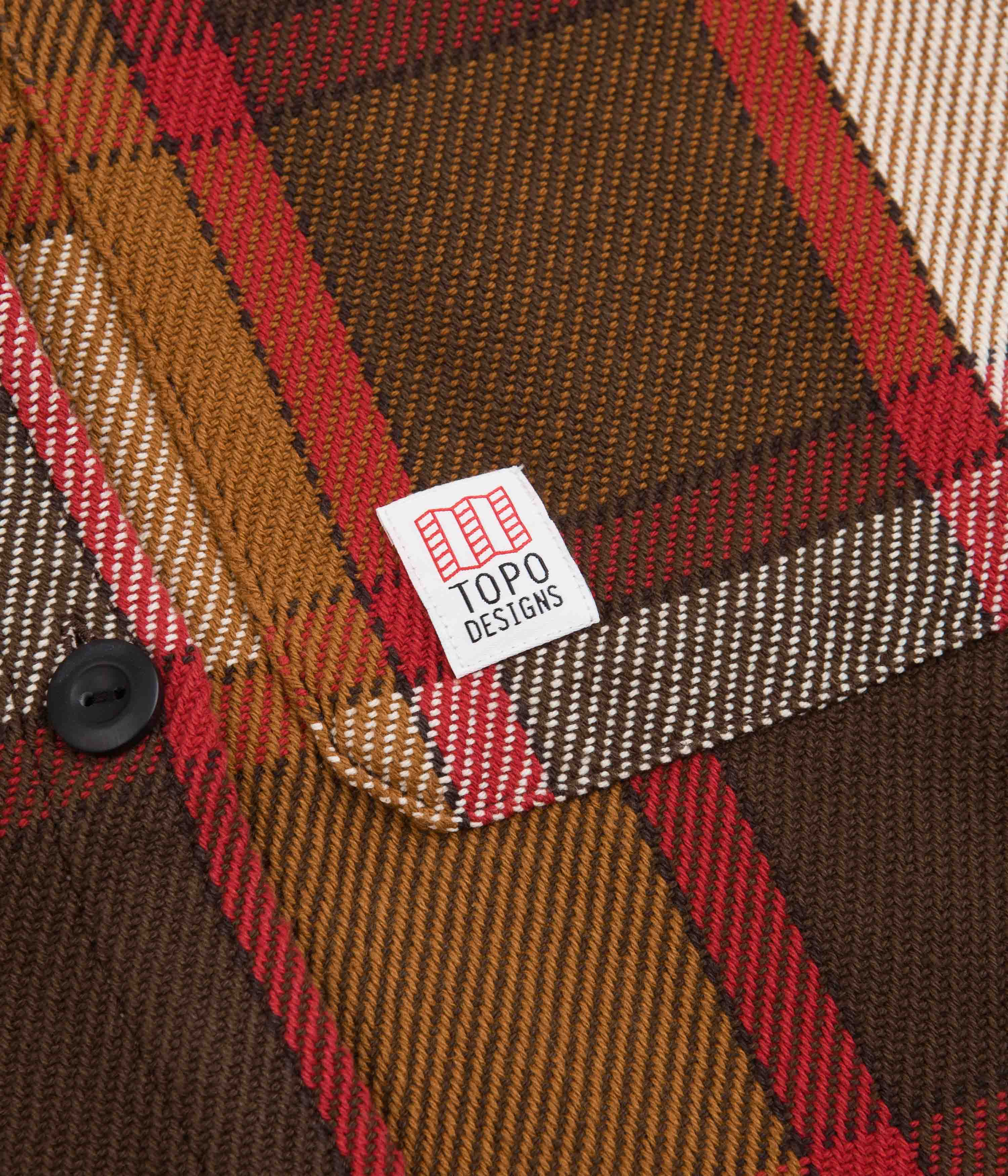 Topo Designs Womens Mountain Shirt Jacket - Brown / Natural Plaid - Image 5