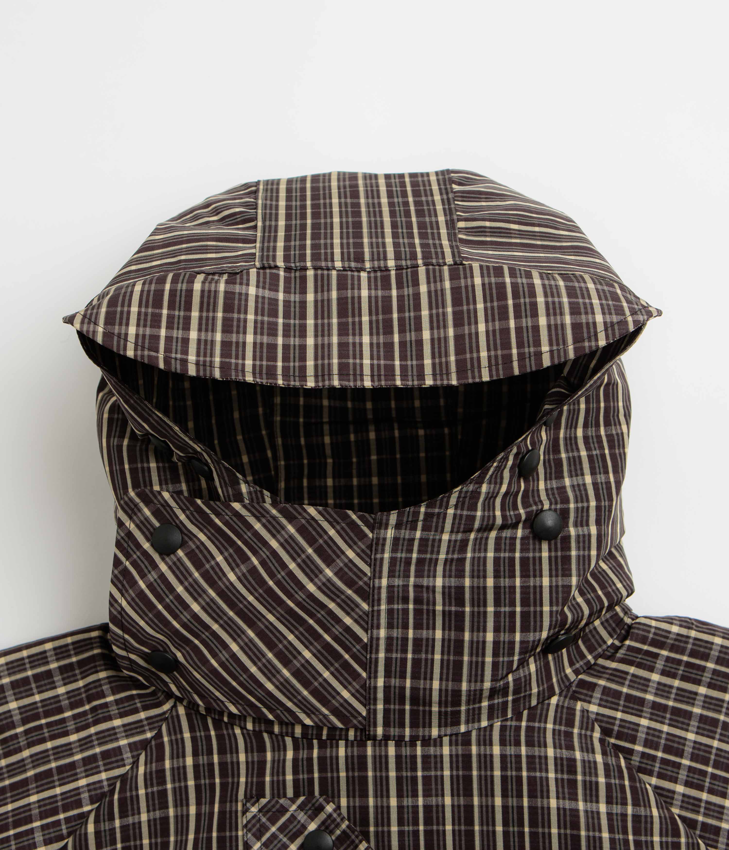 Umbro Check Smock Anorak - Beige / Dark Brown - Image 4