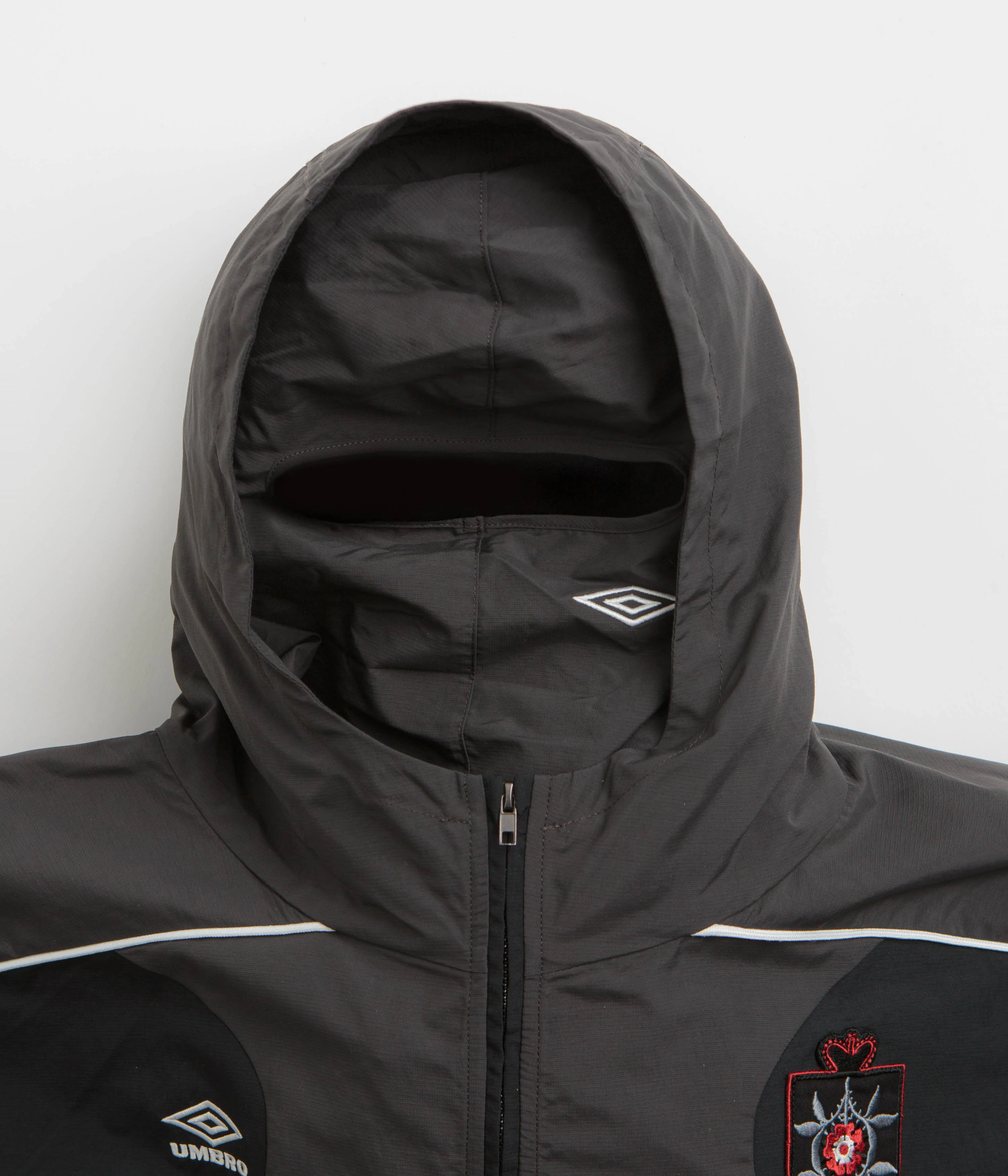 Umbro Rose Crest Masked Track Jacket - Black / Dark Gray - Image 7